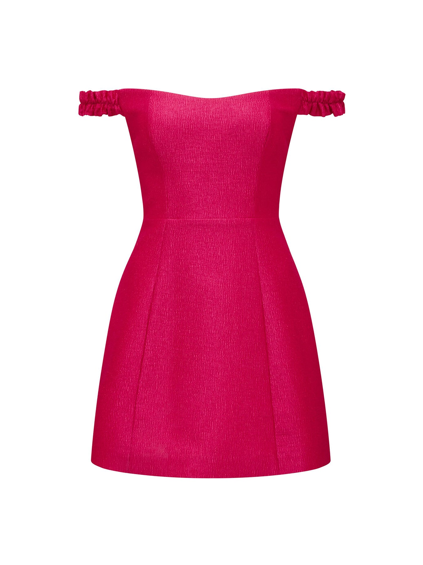 Mandy Bardot Ruffle Mini Dress Pink