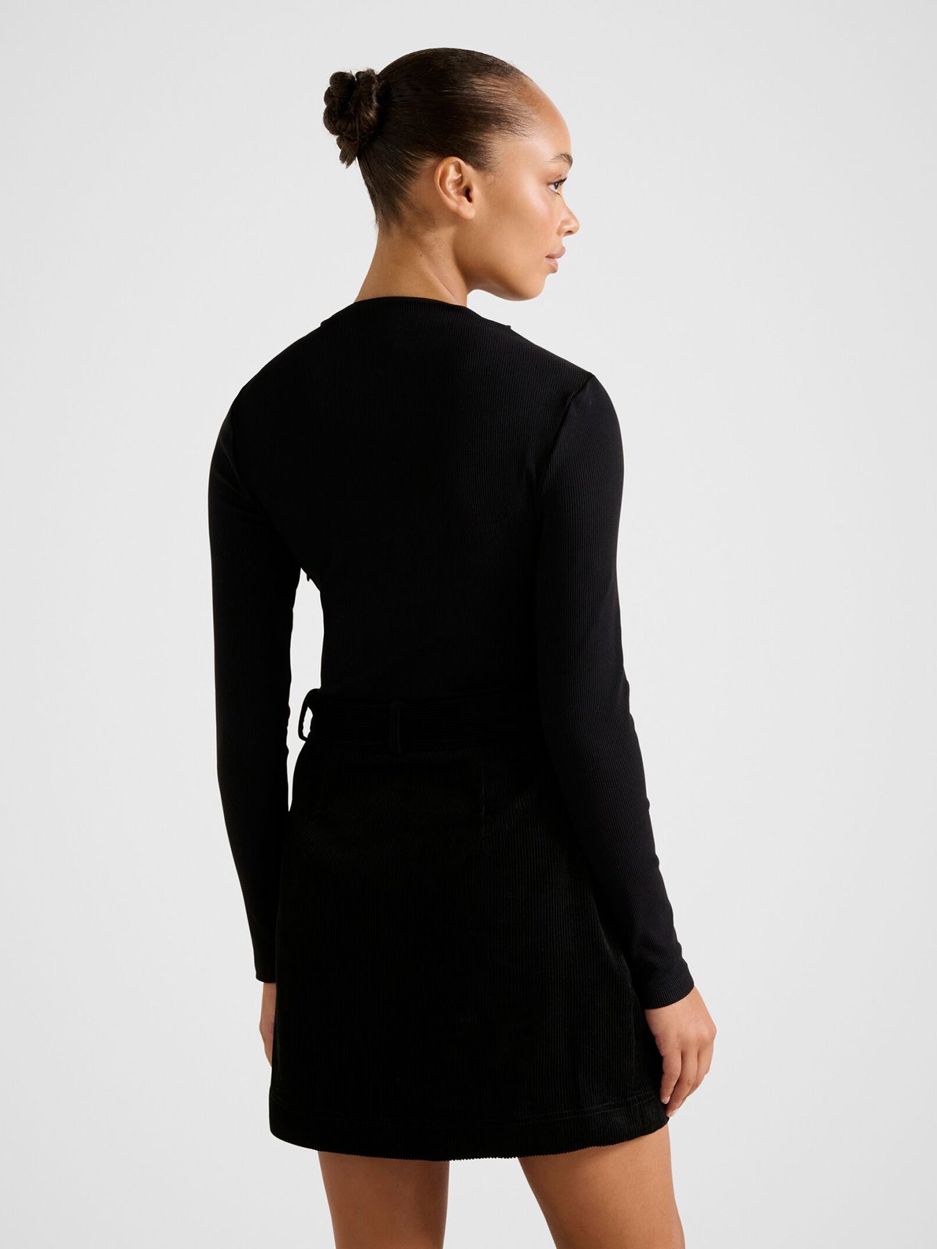 Zahra 2 in 1 Mini Dress Black