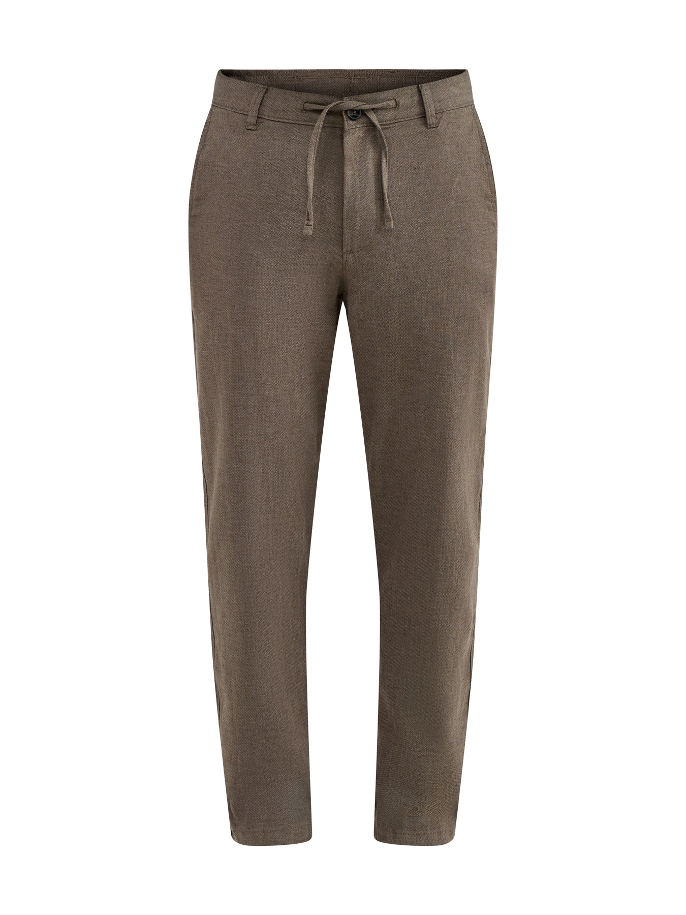 Slim Tape Brody Linen Blend Trousers Khaki