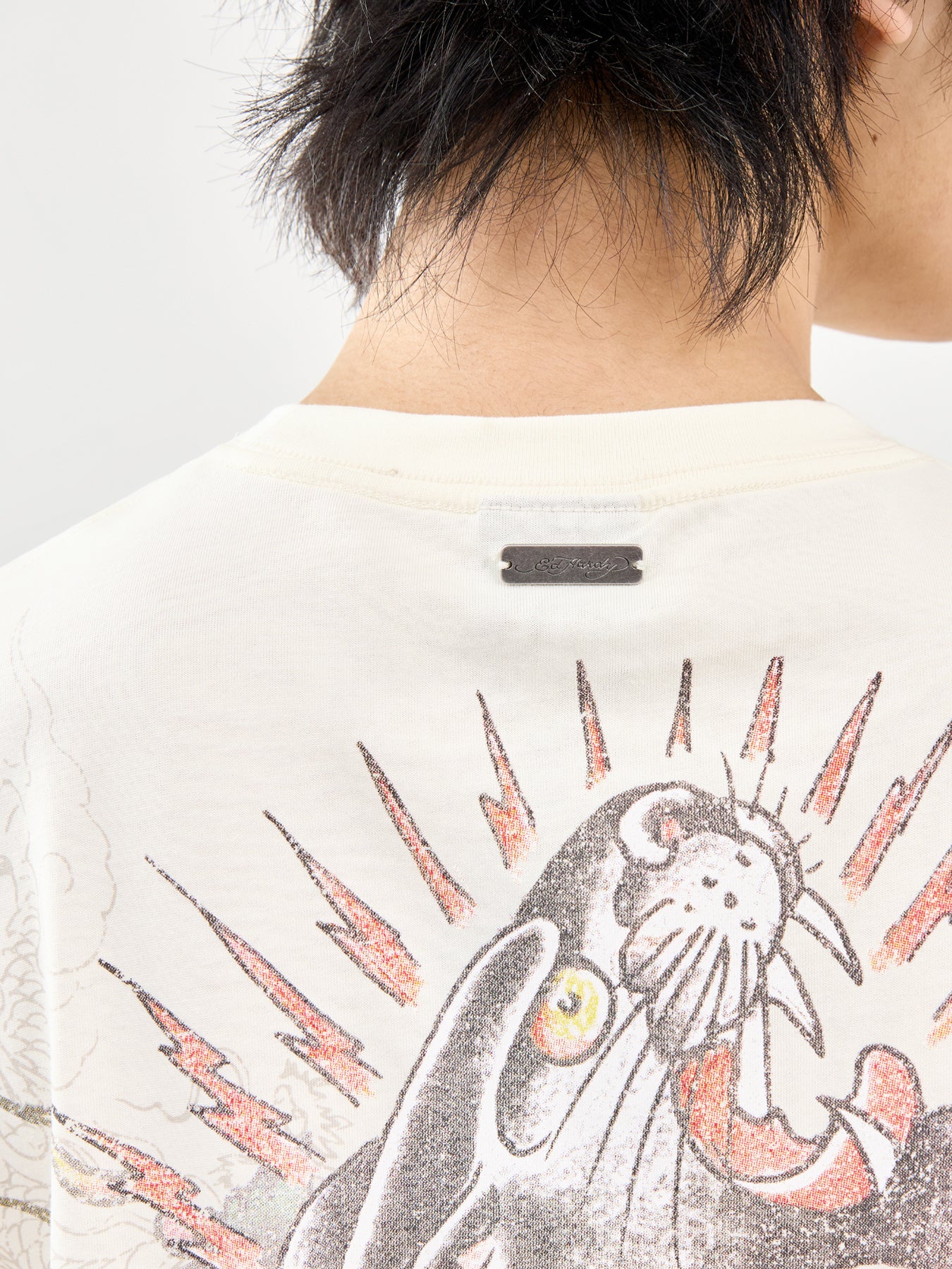 Dragon Panther Graphic T-Shirt Cream