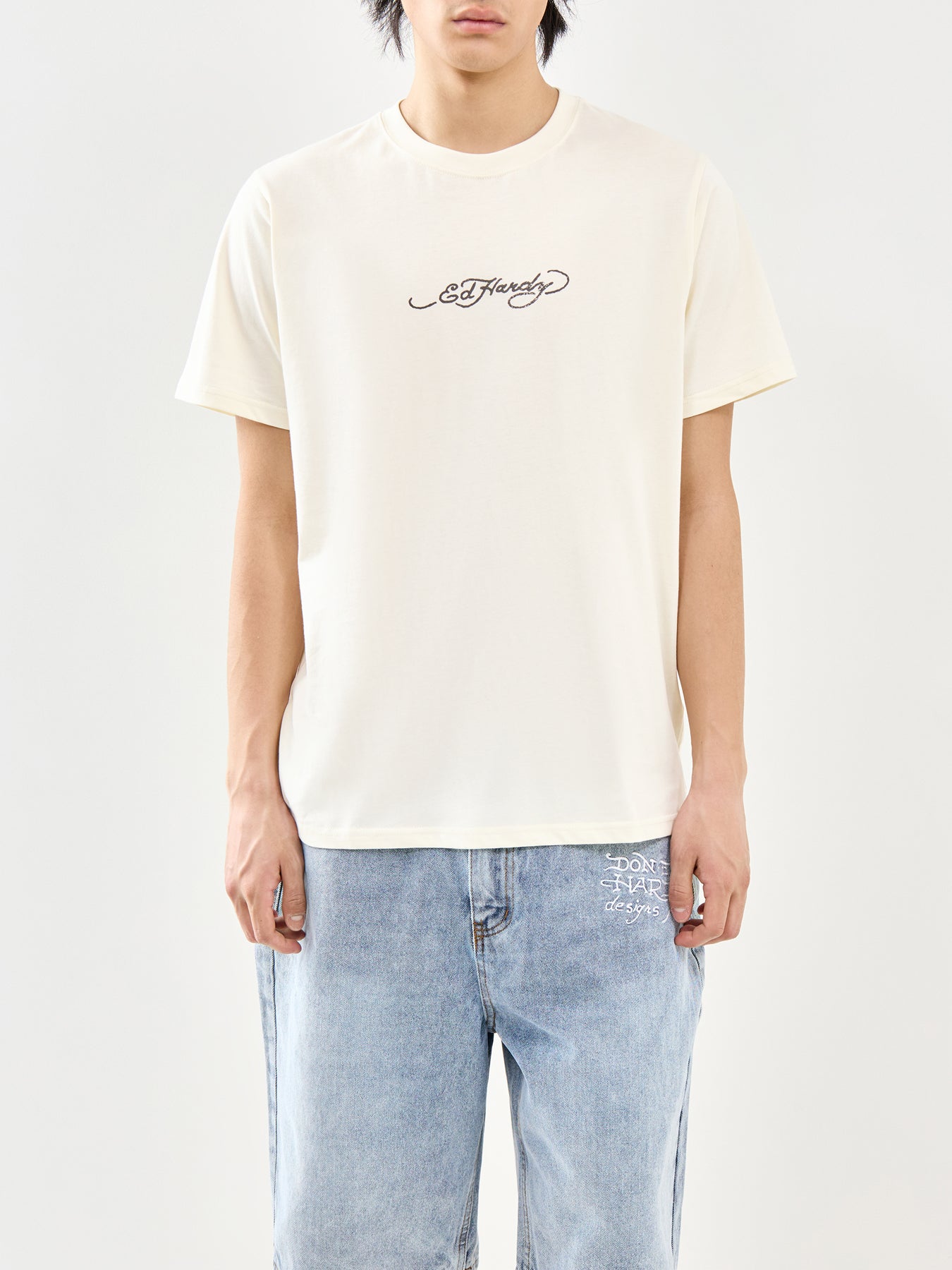 Dragon Panther Graphic T-Shirt Cream