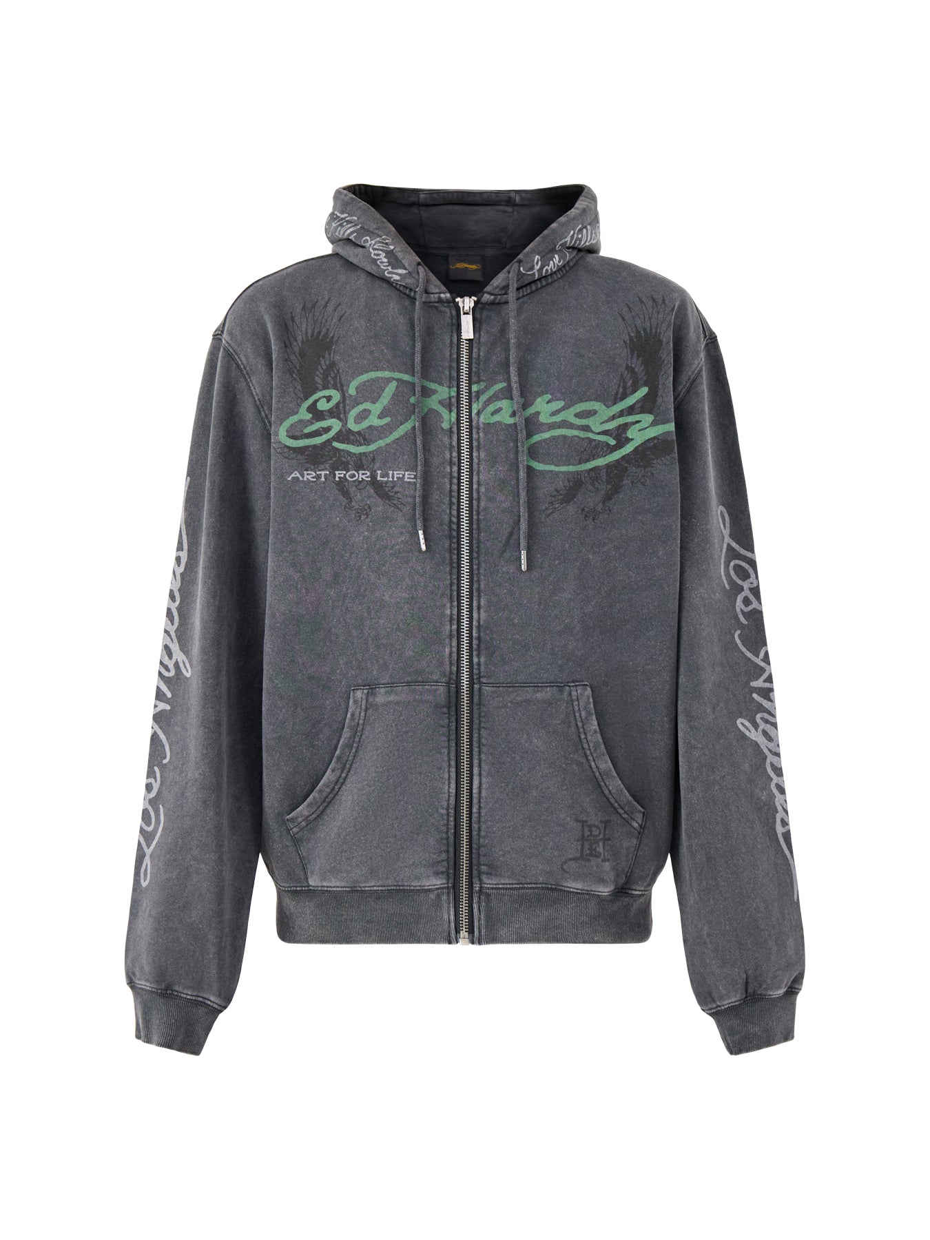 Art For Life Tattoo Zip Hoodie Black