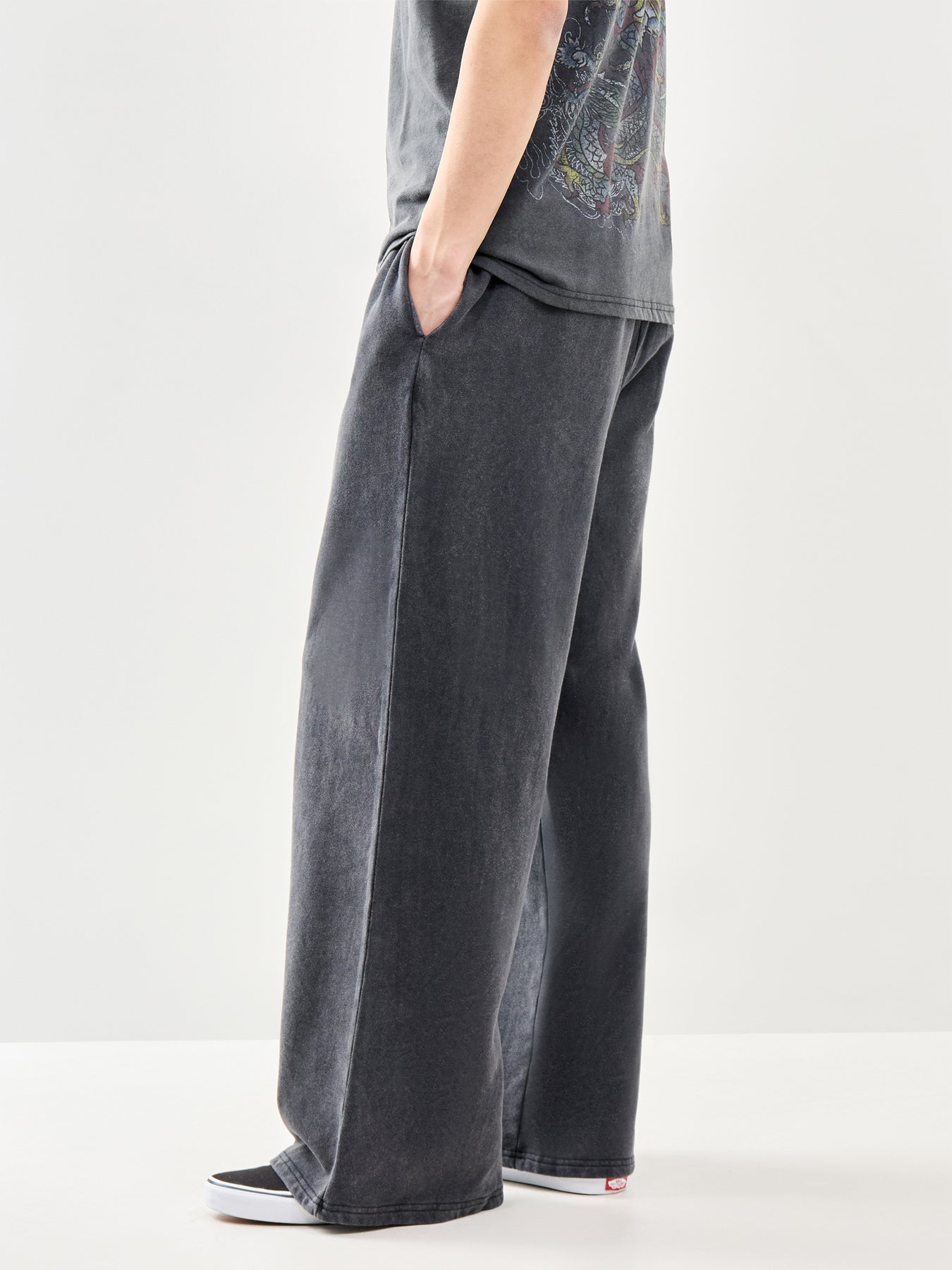 Tattoo Club Straight Leg Joggers Black