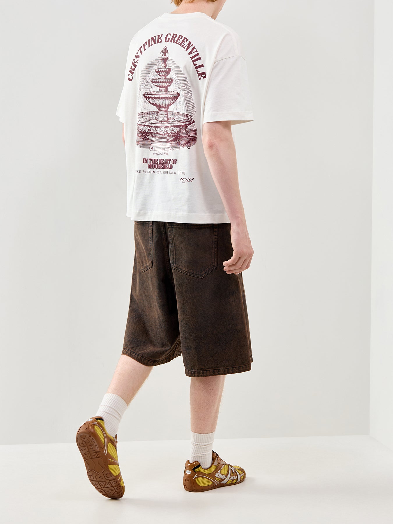 Back Print T Shirt White