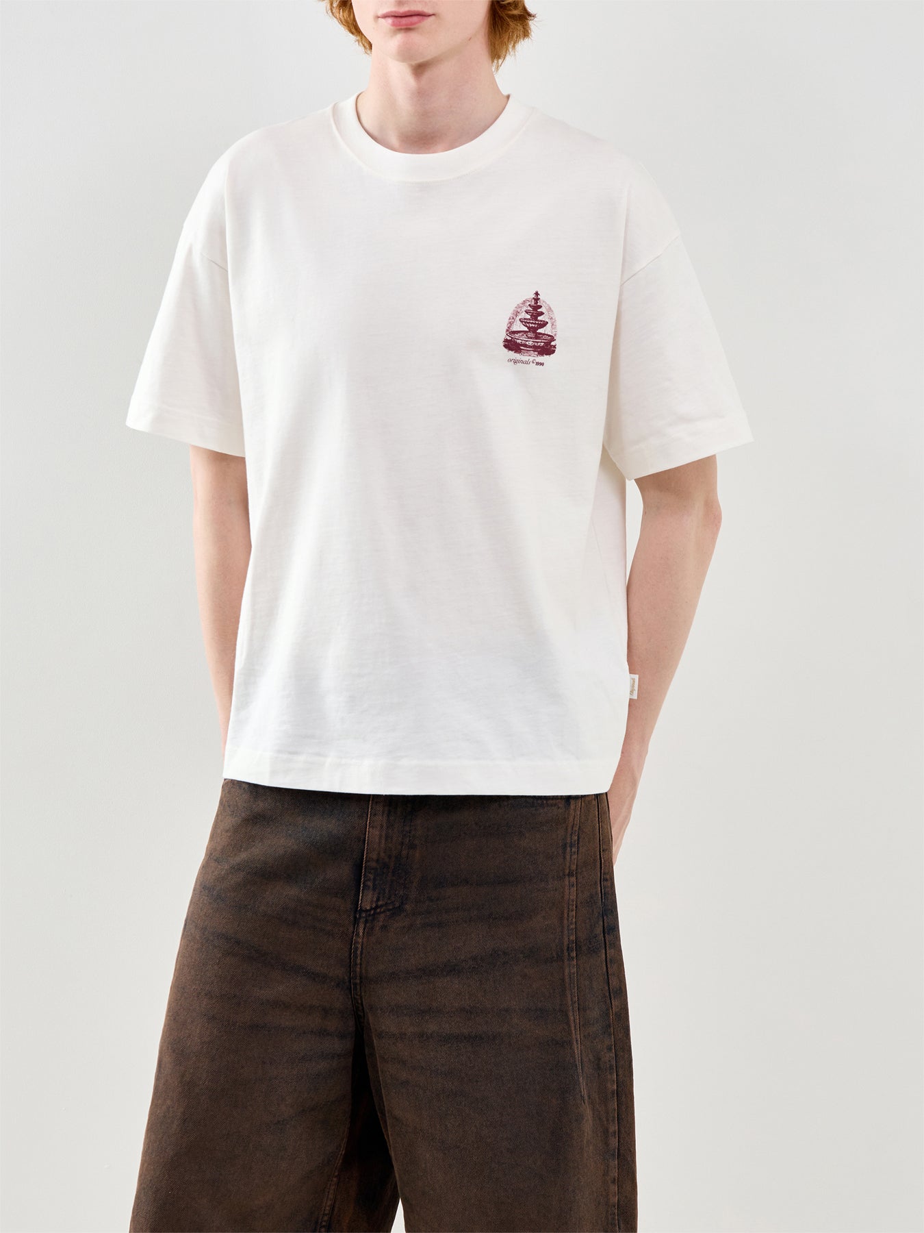 Back Print T Shirt White