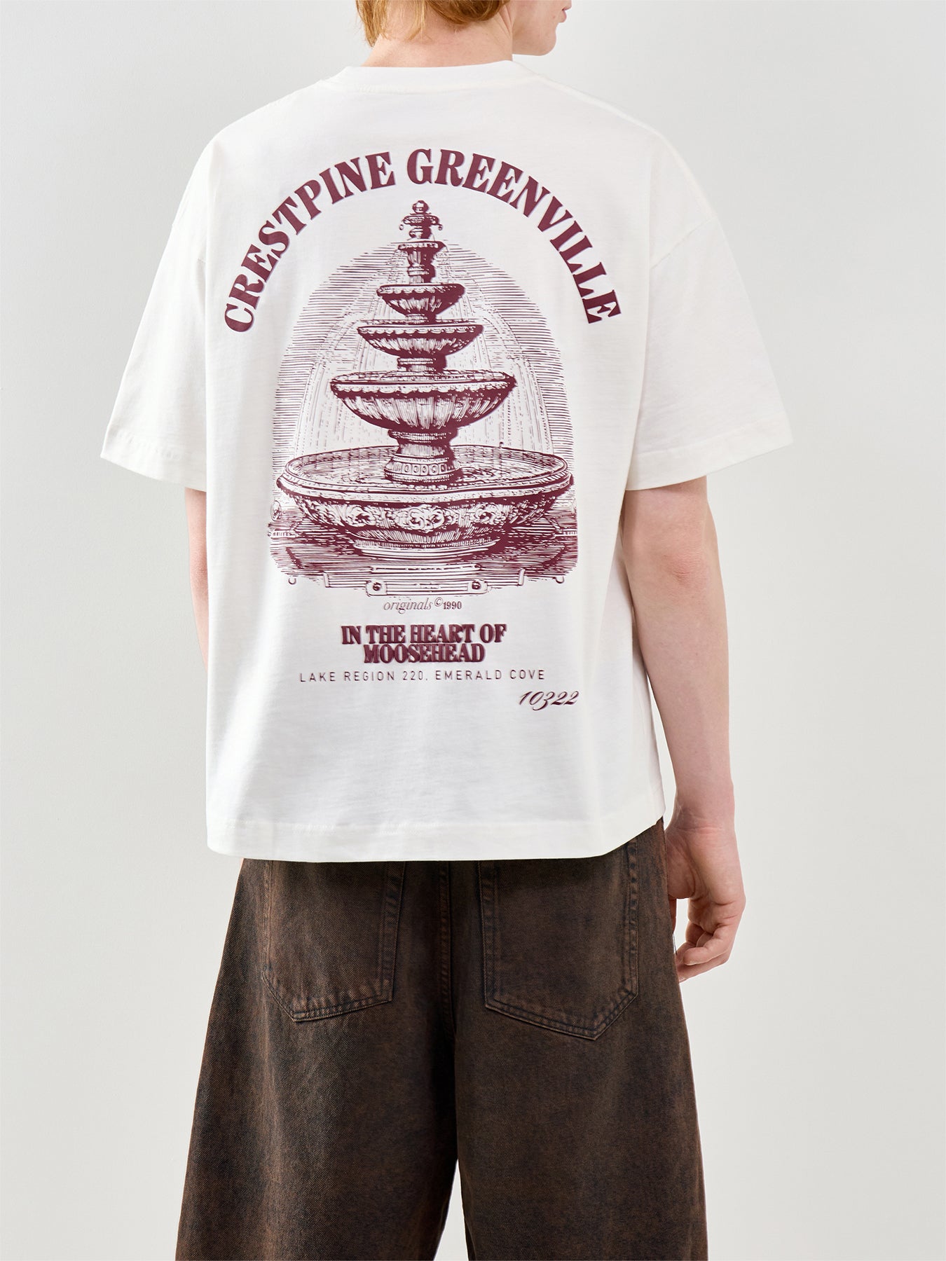 Back Print T Shirt White