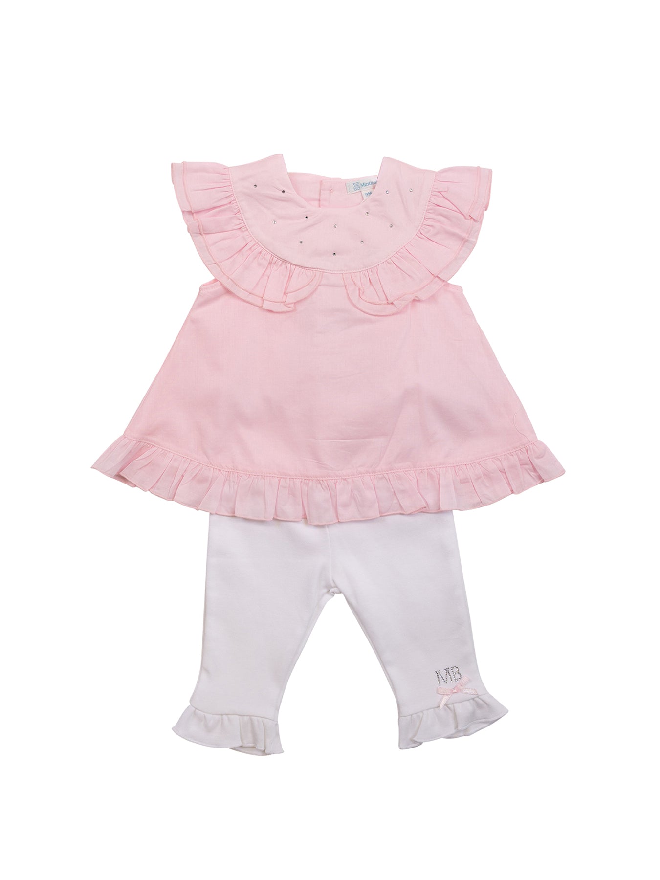 Baby Gem Stone Dress and Legging Set Pink