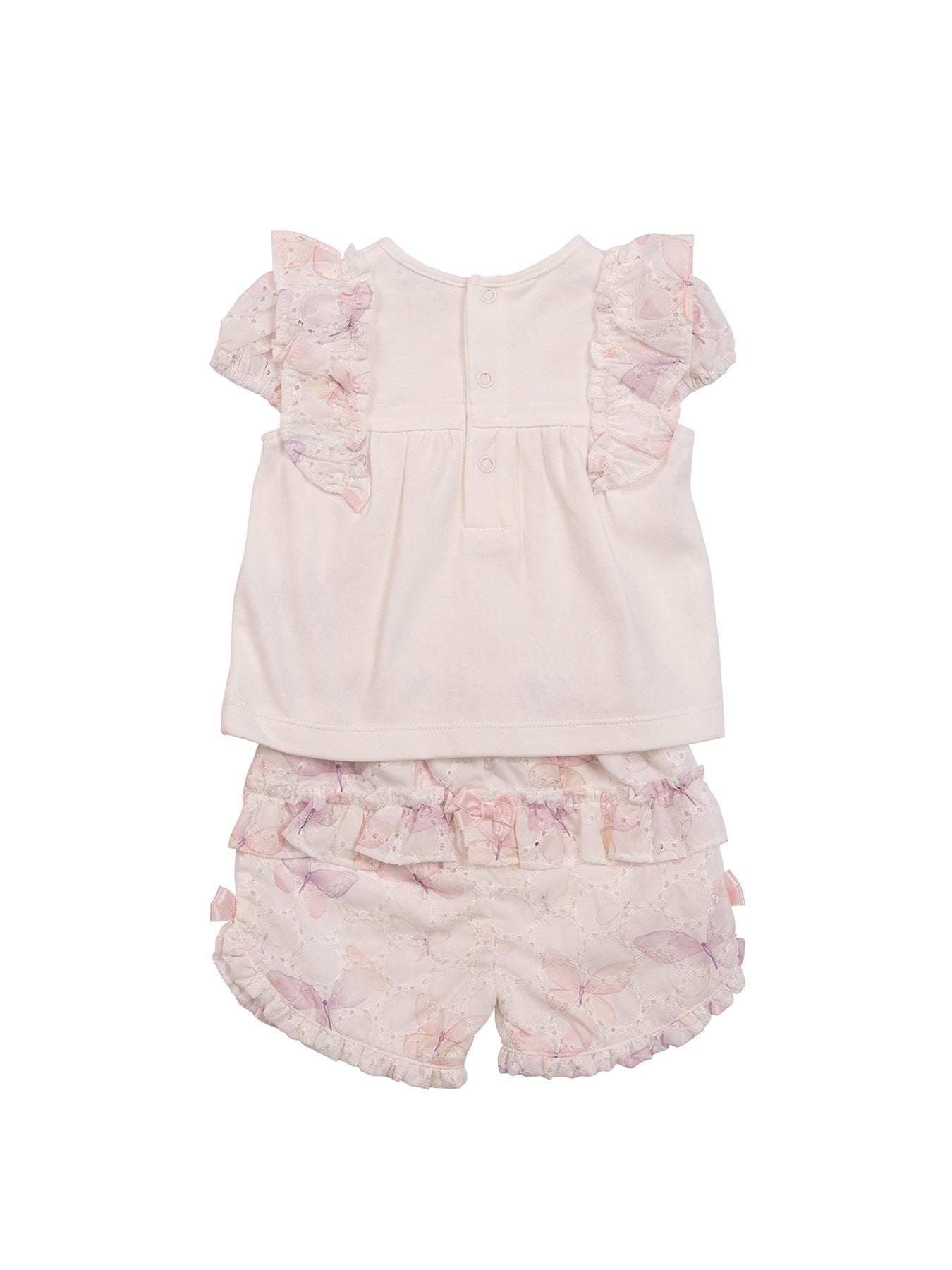 Baby Butterfly Top and Short White