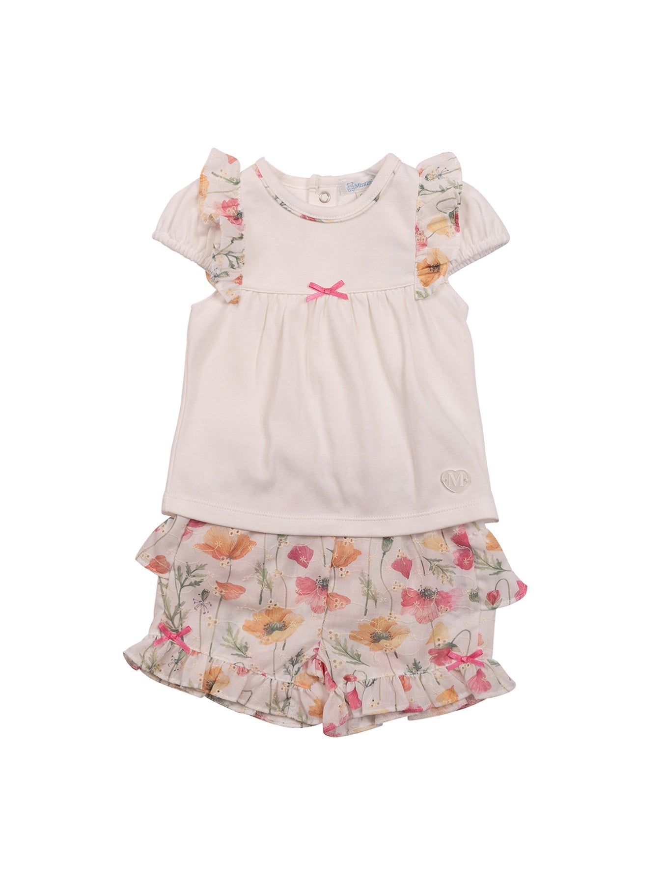 Baby Floral Top and Shorts Set White Floral