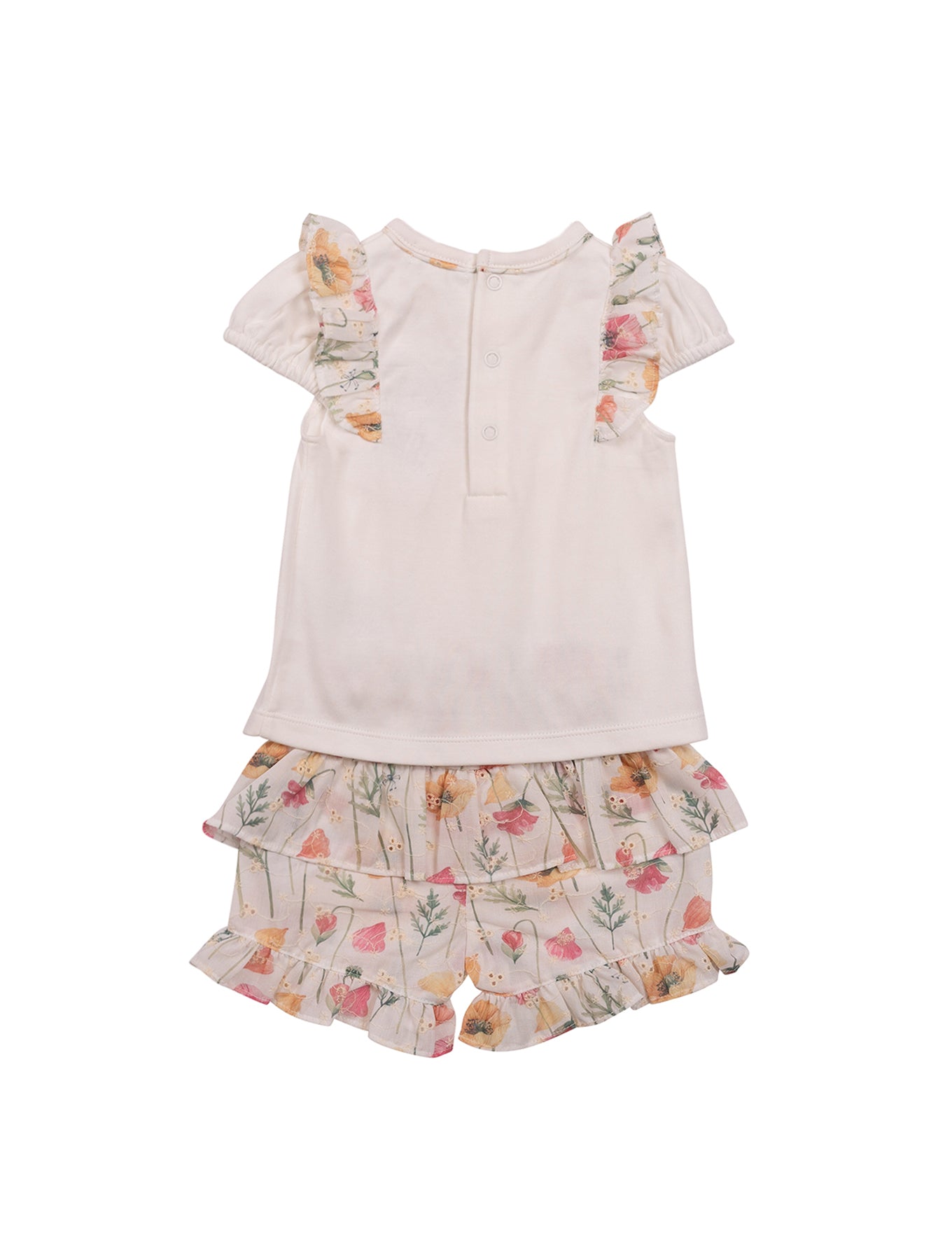 Baby Floral Top and Shorts Set White Floral