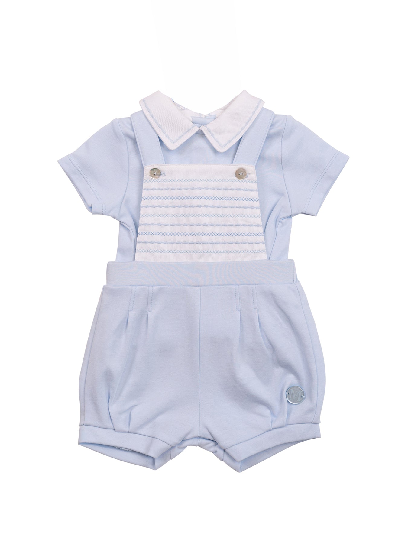 Baby Top & Short Dungaree Set Blue