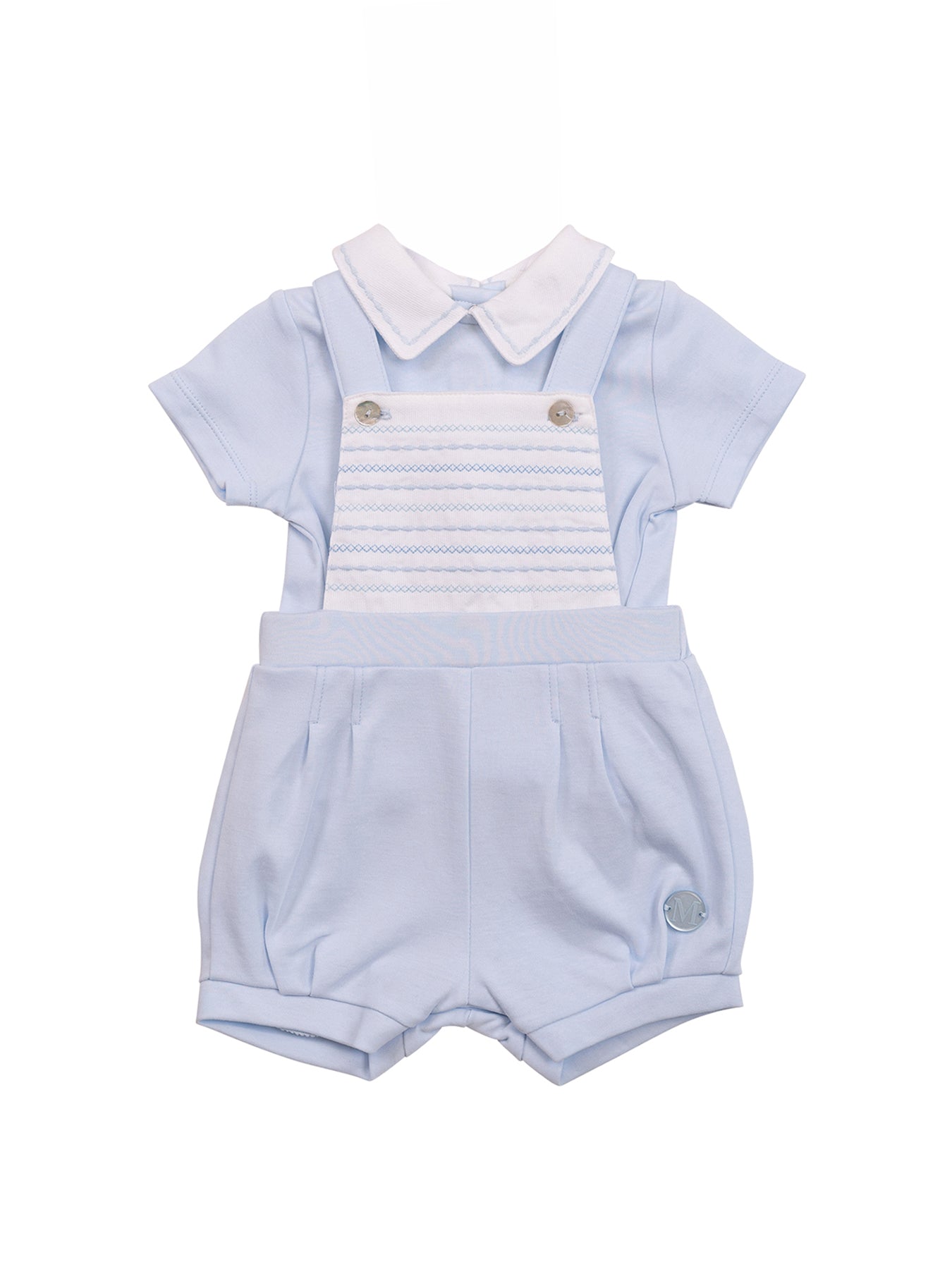 Baby Top & Short Dungaree Set Blue