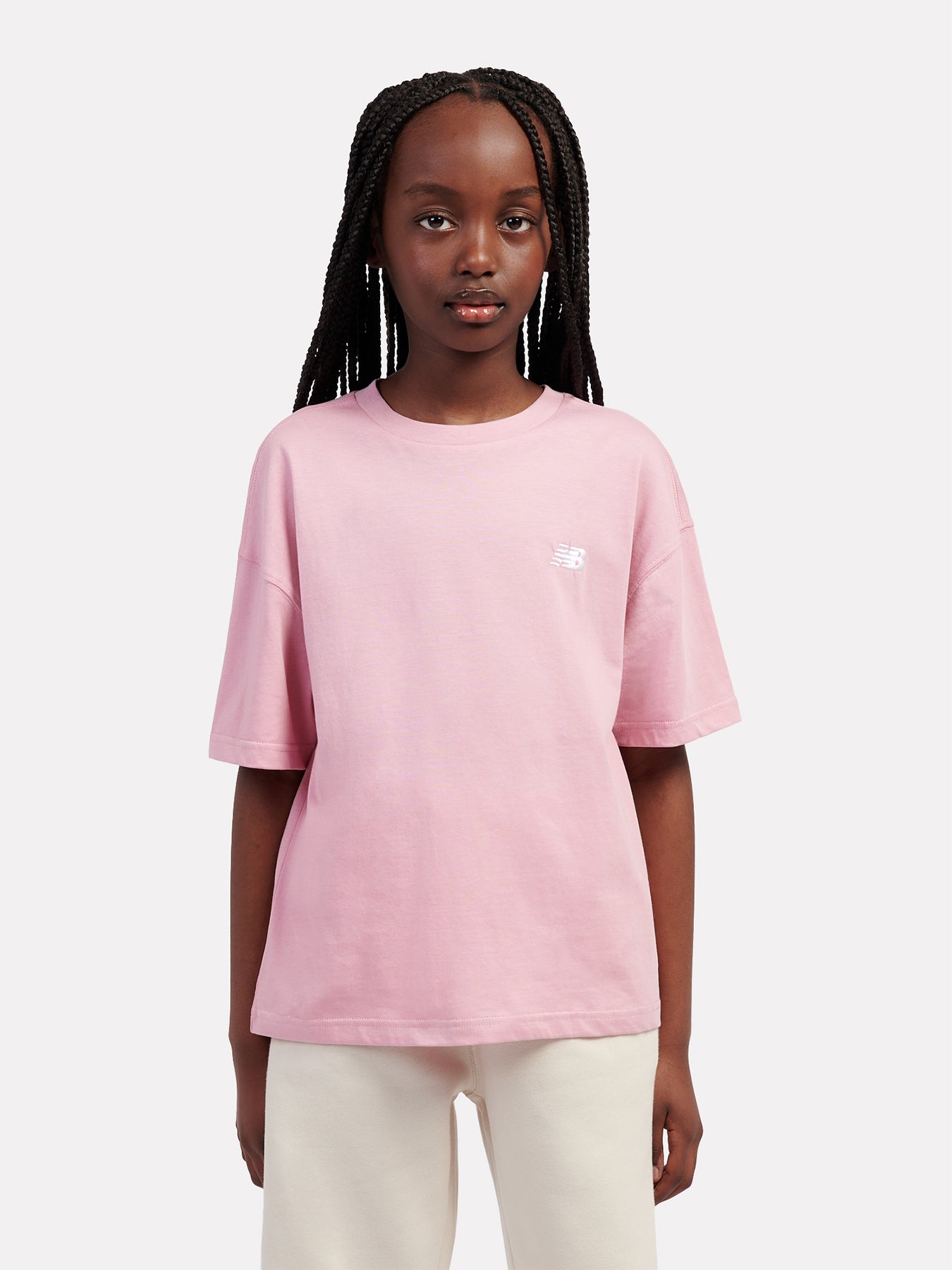 Kids' Small Logo Jersey T-Shirt Pink
