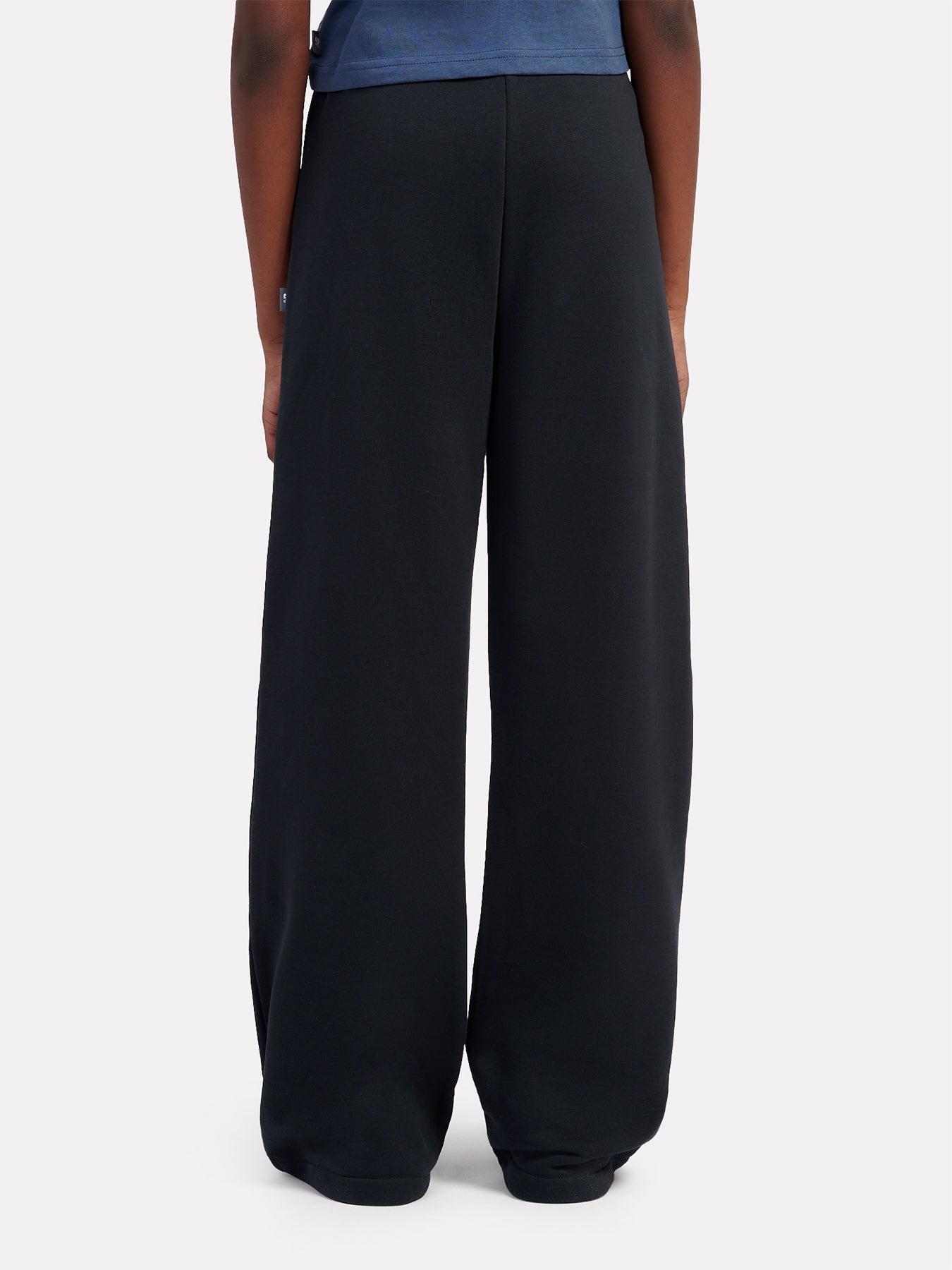 Kids' Wide Leg Logo Joggers Black