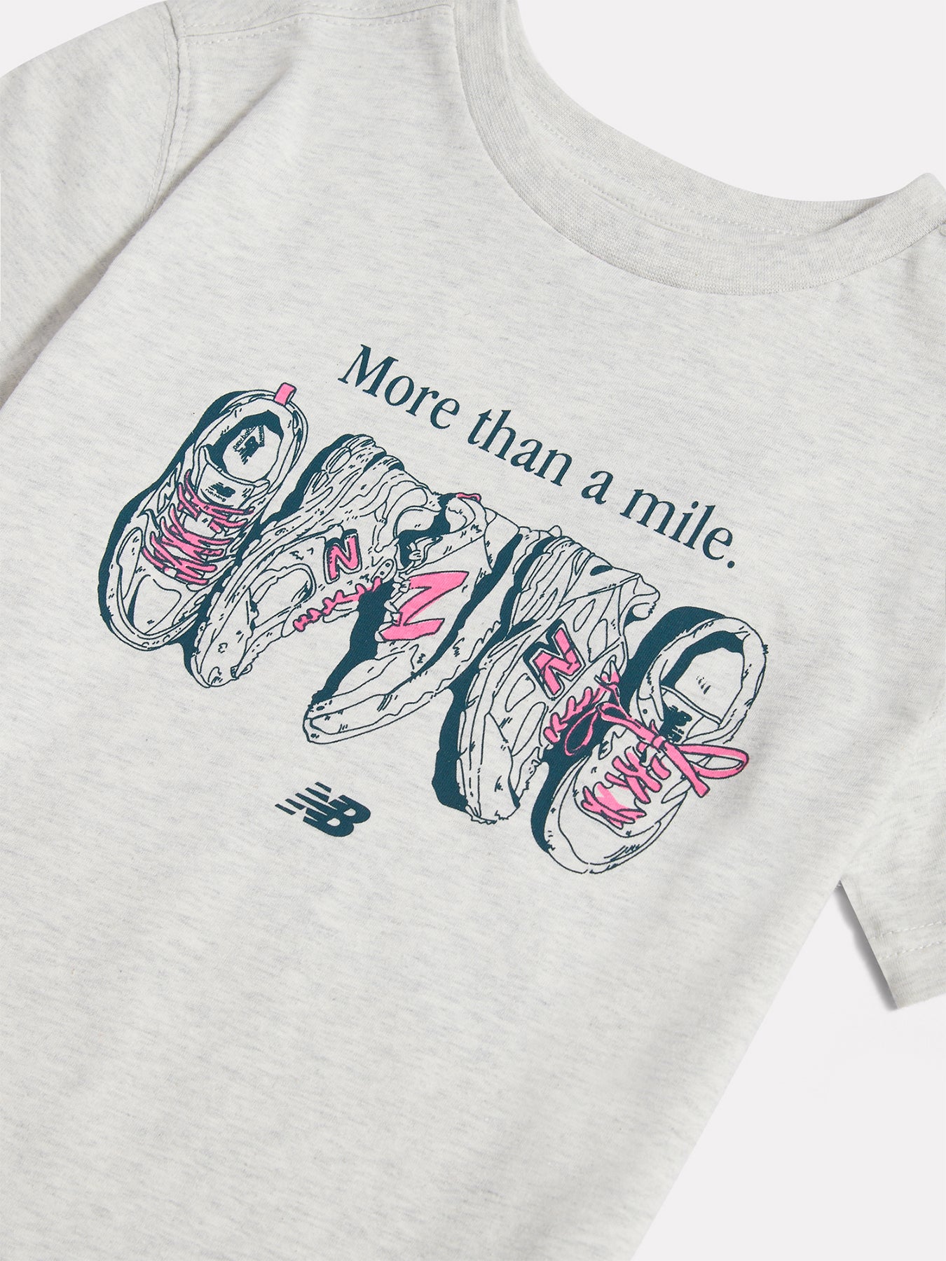 Kids' More Than A Mile Graphic T-Shirt Grey