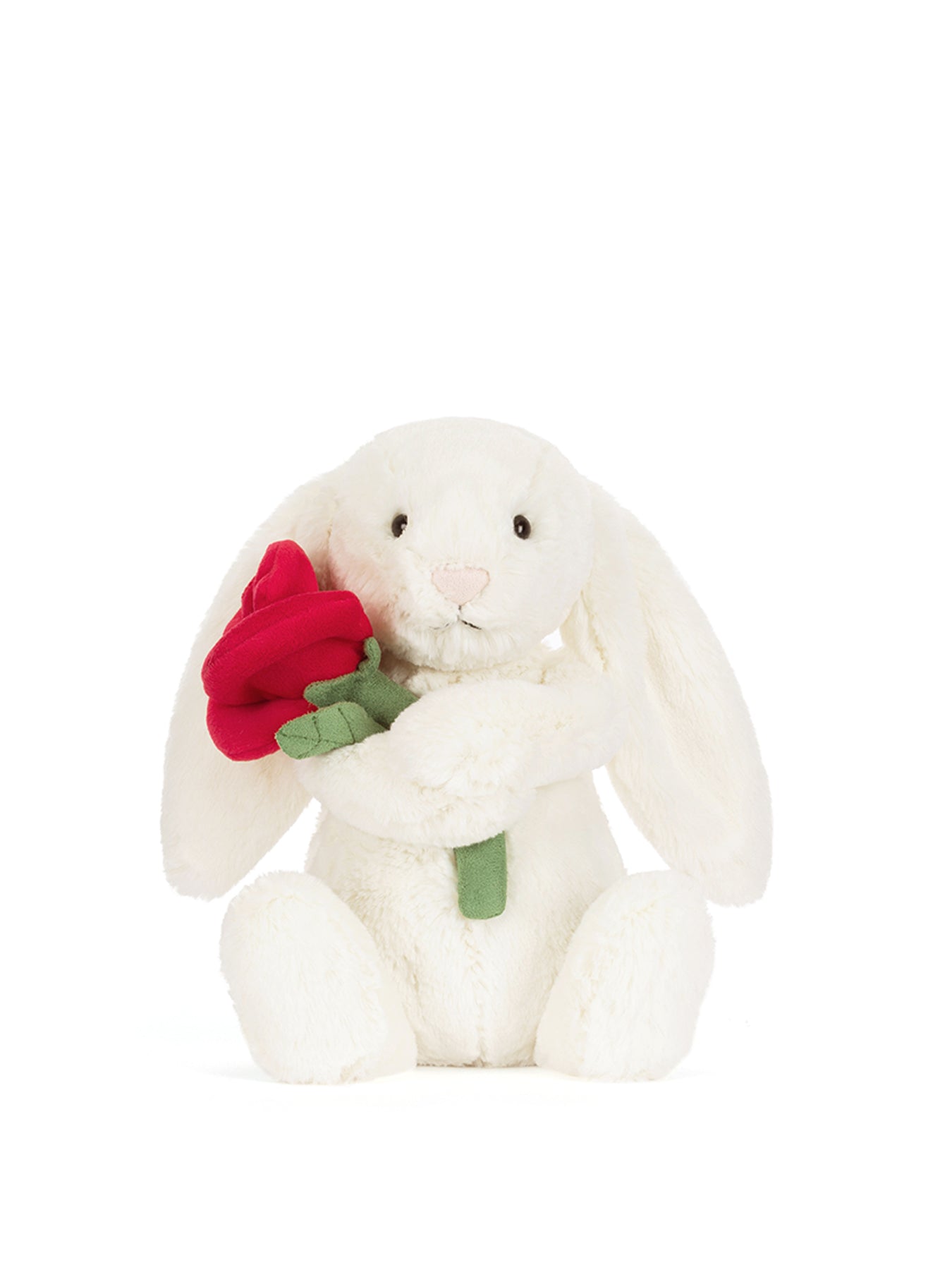 Cream Bunny with Rose