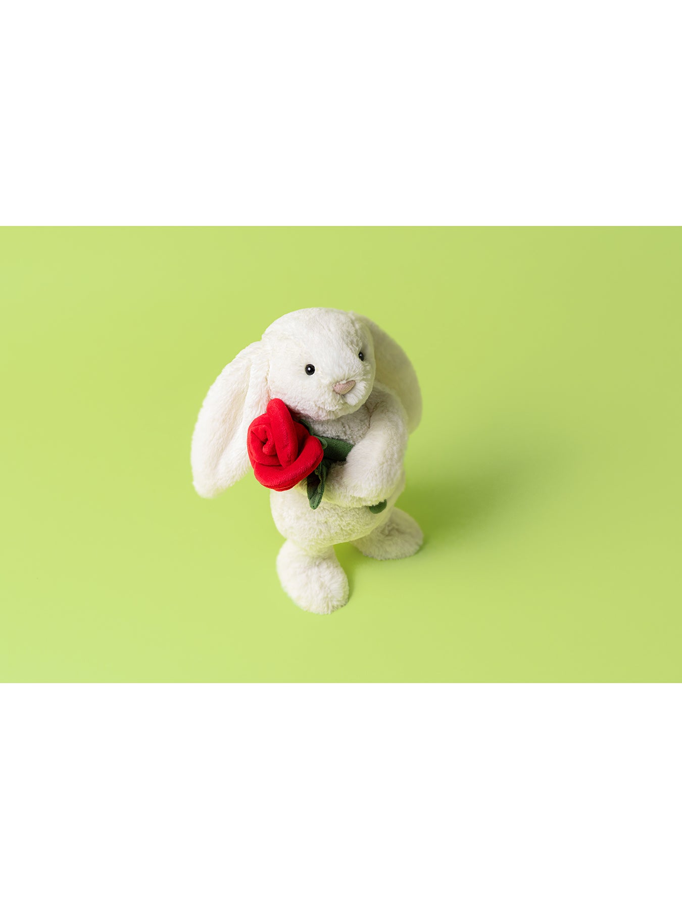 Cream Bunny with Rose