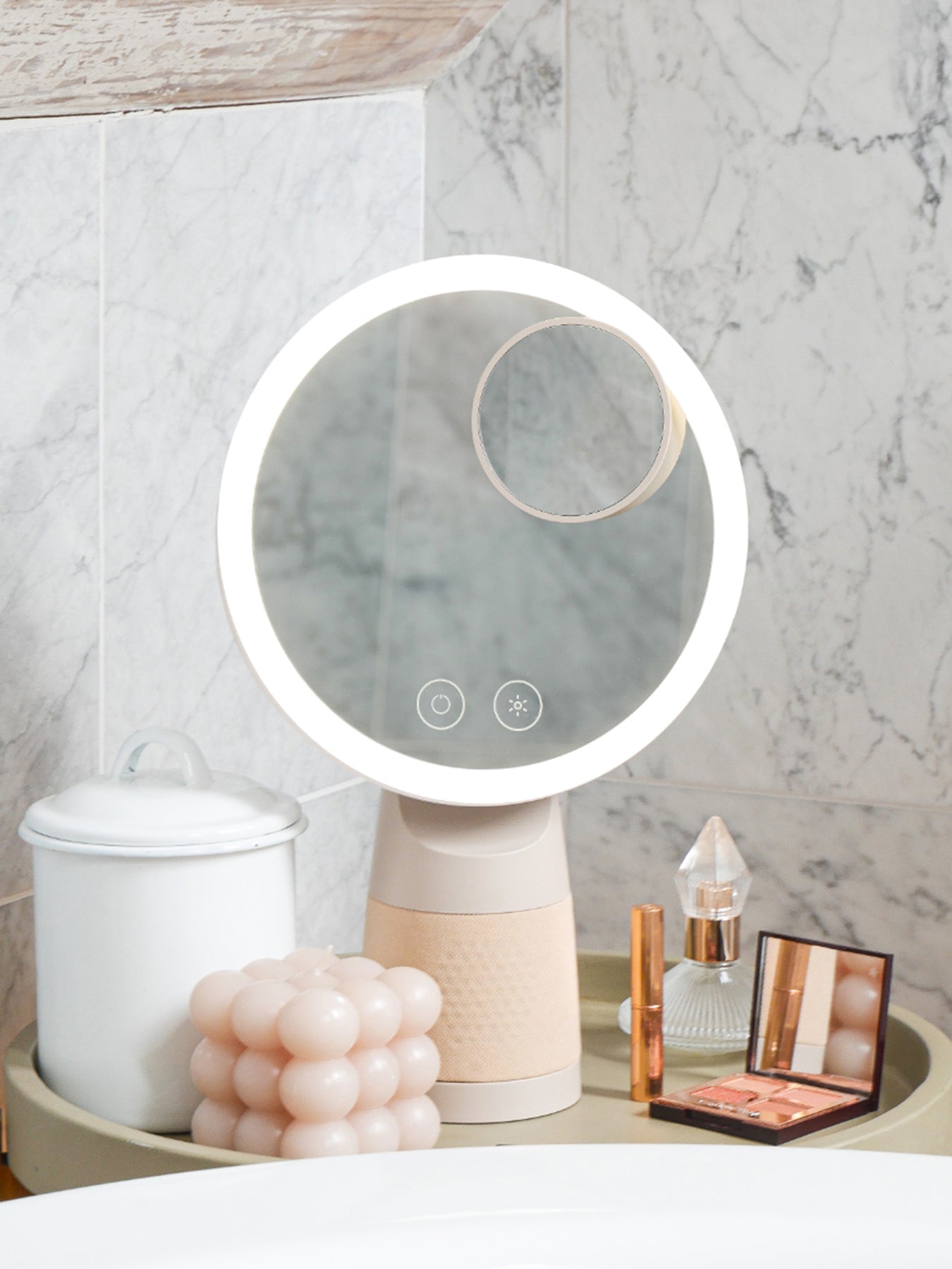 Glow Plus Bluetooth Speaker Makeup Mirror