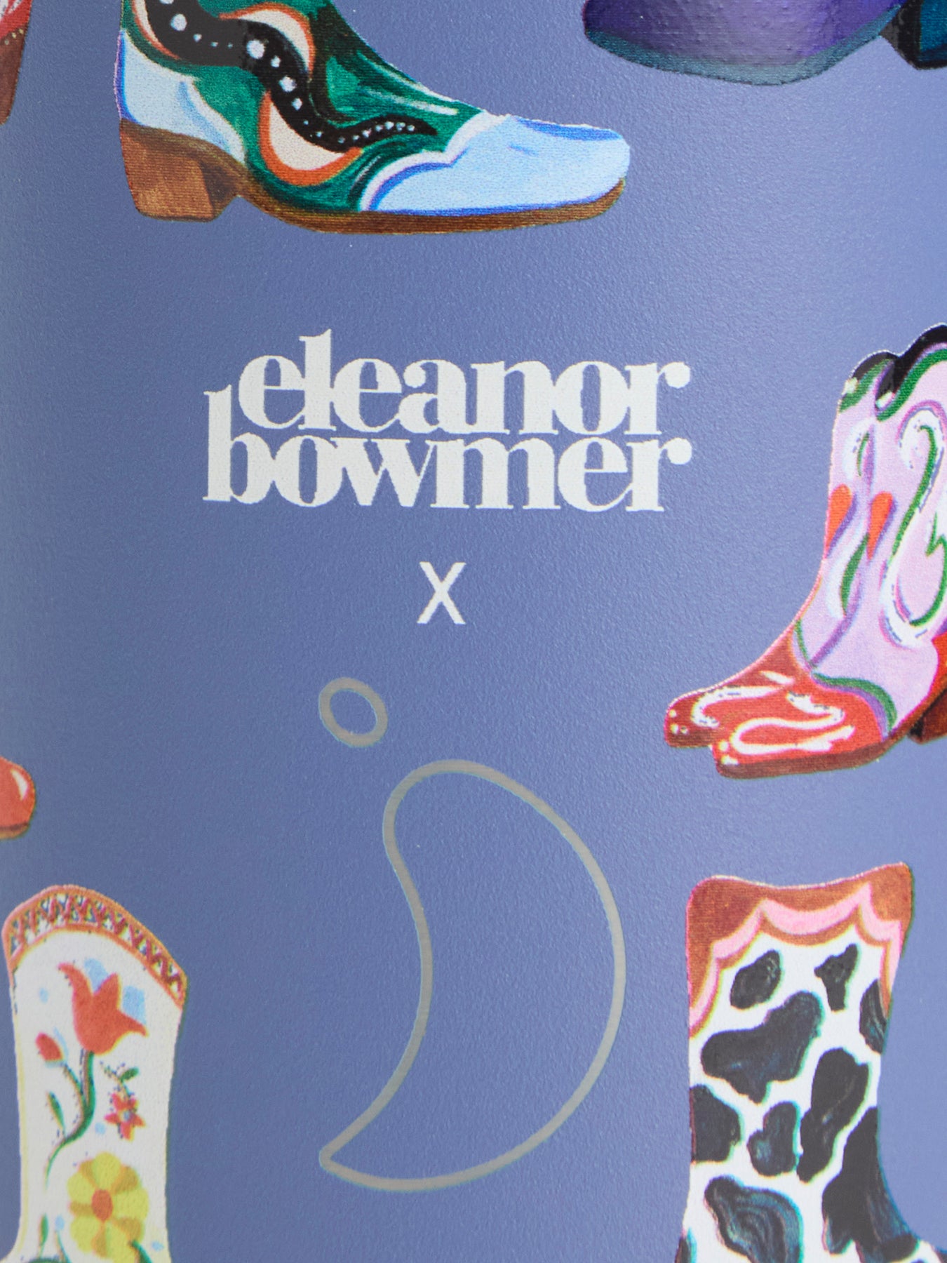 Insulated Reusable Bottle with Cowboy Boots Print