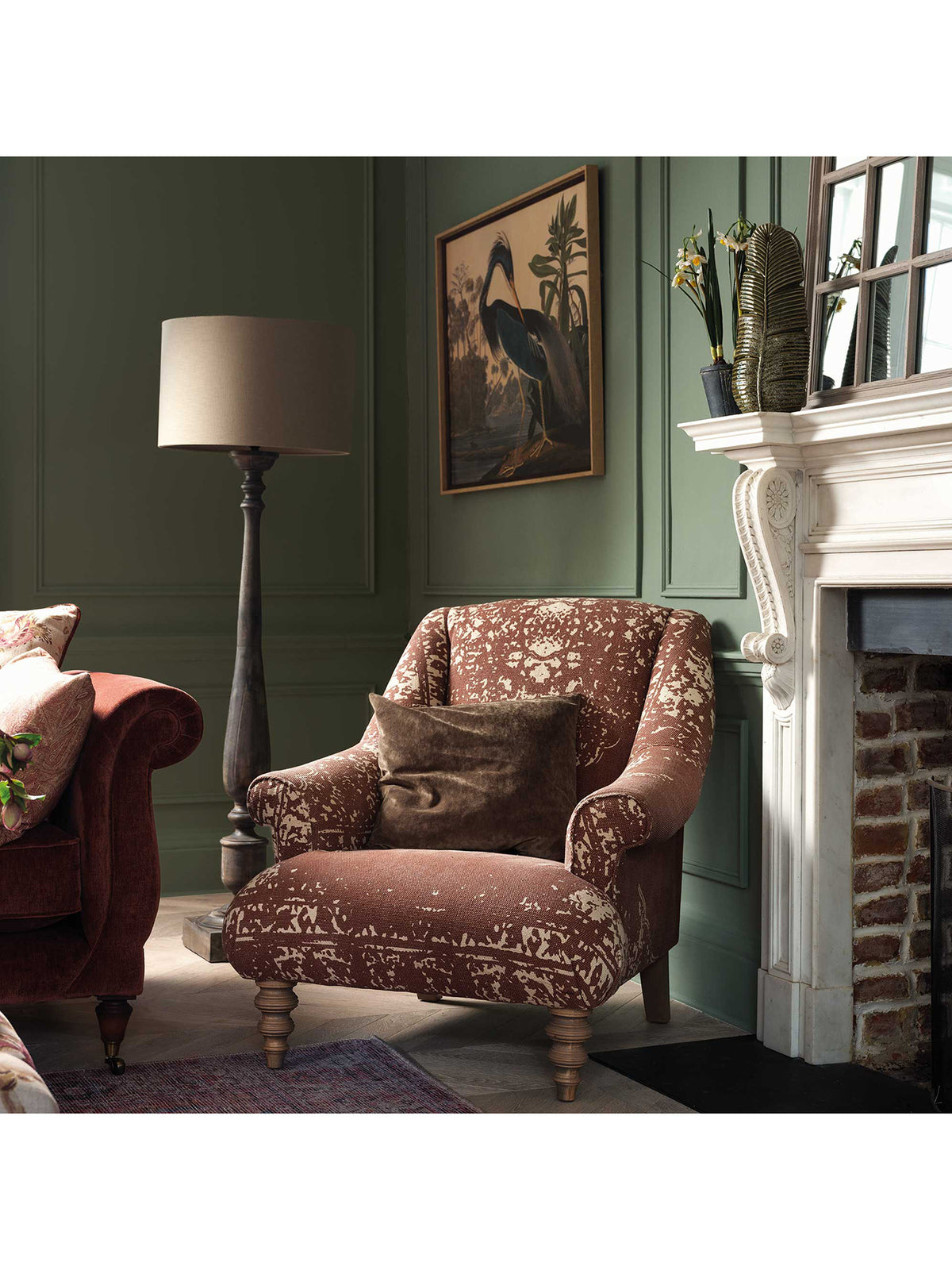 Jacaranda Patterned Fabric Accent Chair