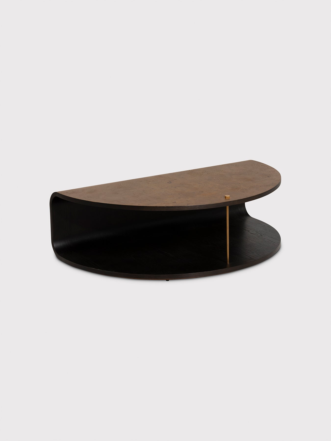 Oresund Ash Veneer Semicircular Coffee Table Brown