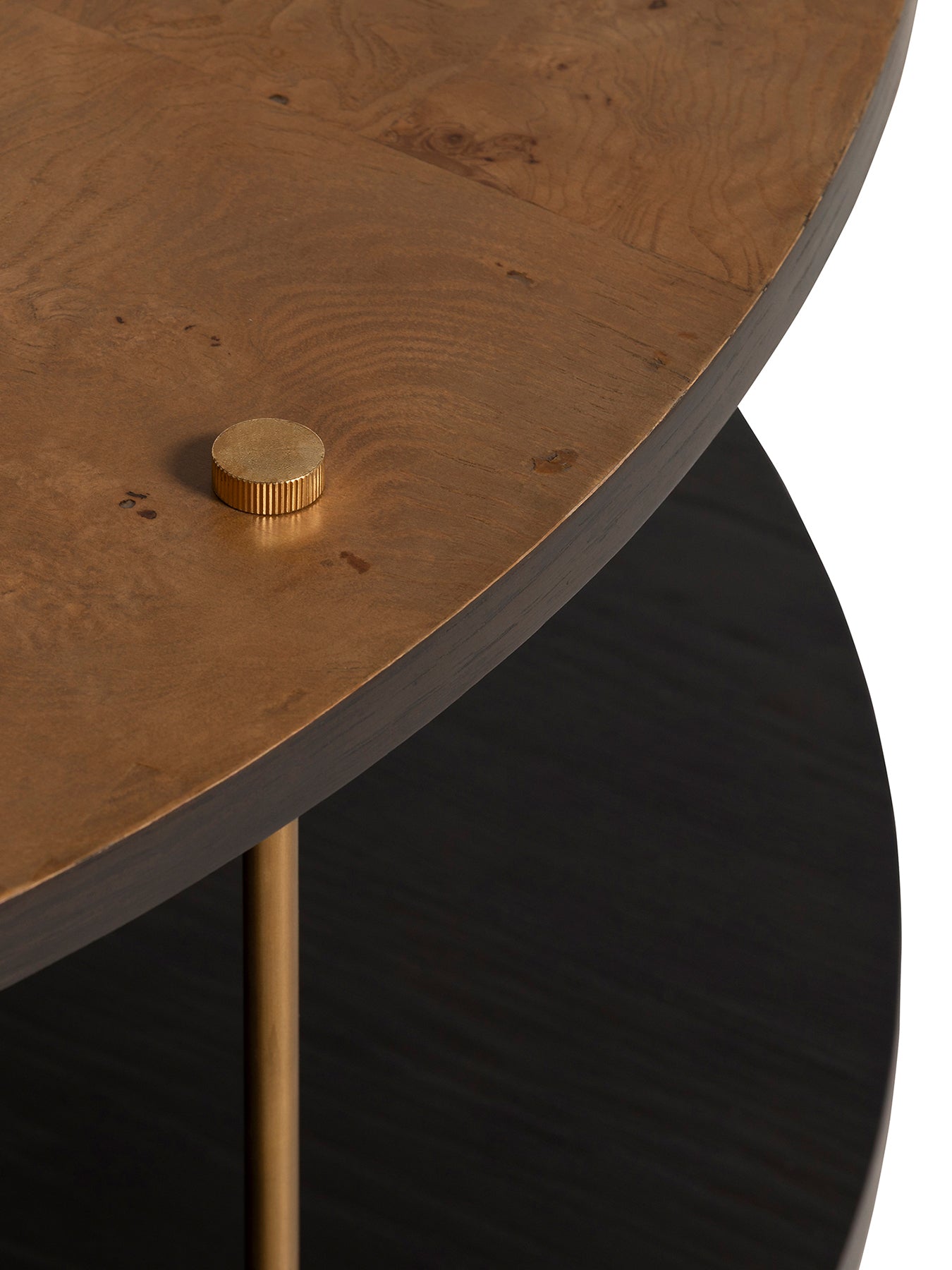 Oresund Ash Veneer Semicircular Coffee Table Brown