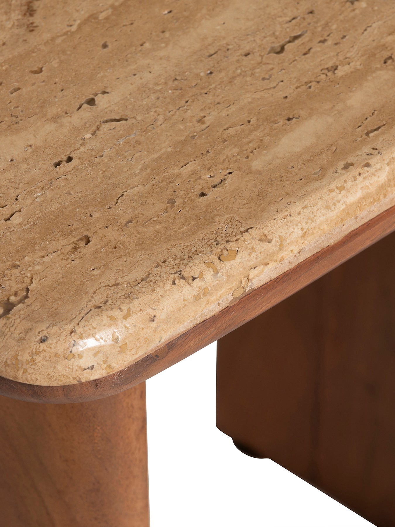 Zerina Light Acacia Wood Coffee Tables Set Brown