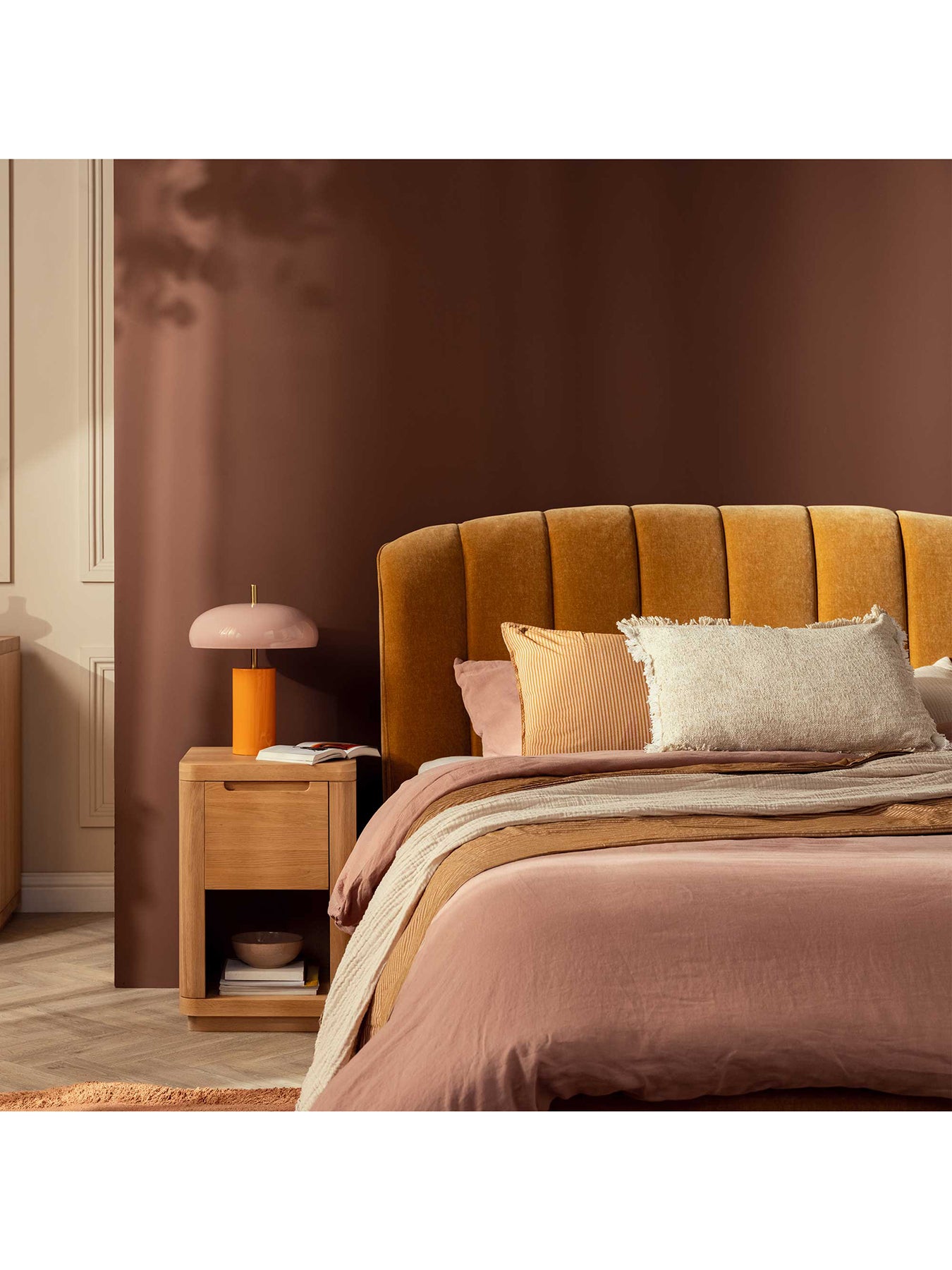 Reyes King Bed Frame Yellow