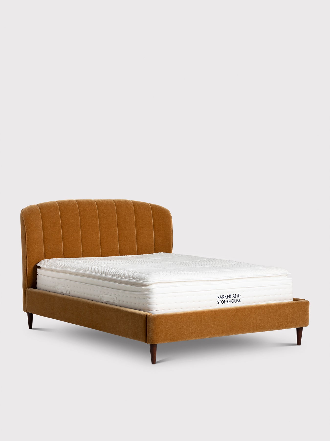 Reyes Fabric Super King Bed Frame Yellow