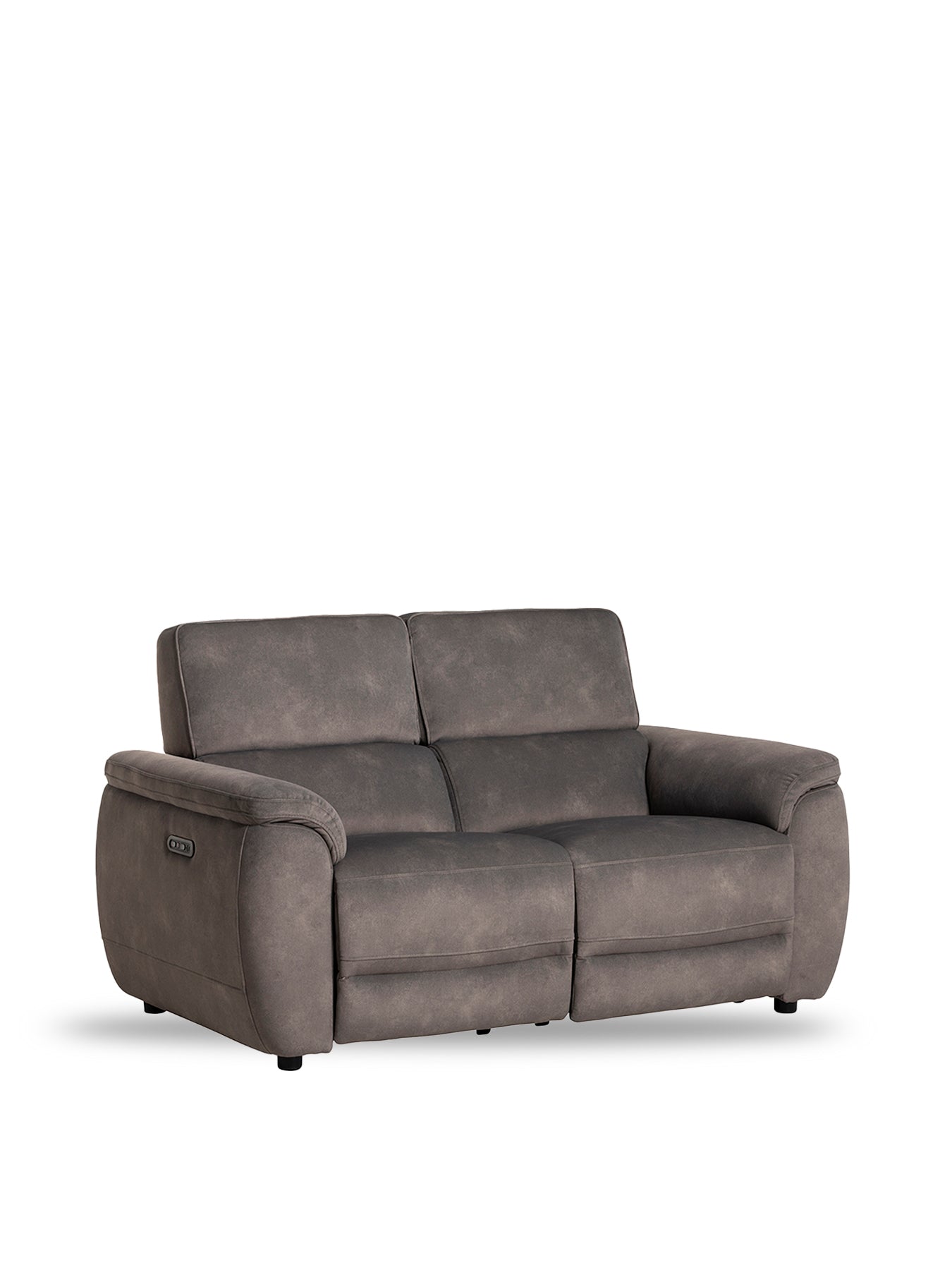 Glendale Fabric Electric Recliner 2 Seater Sofa Brown