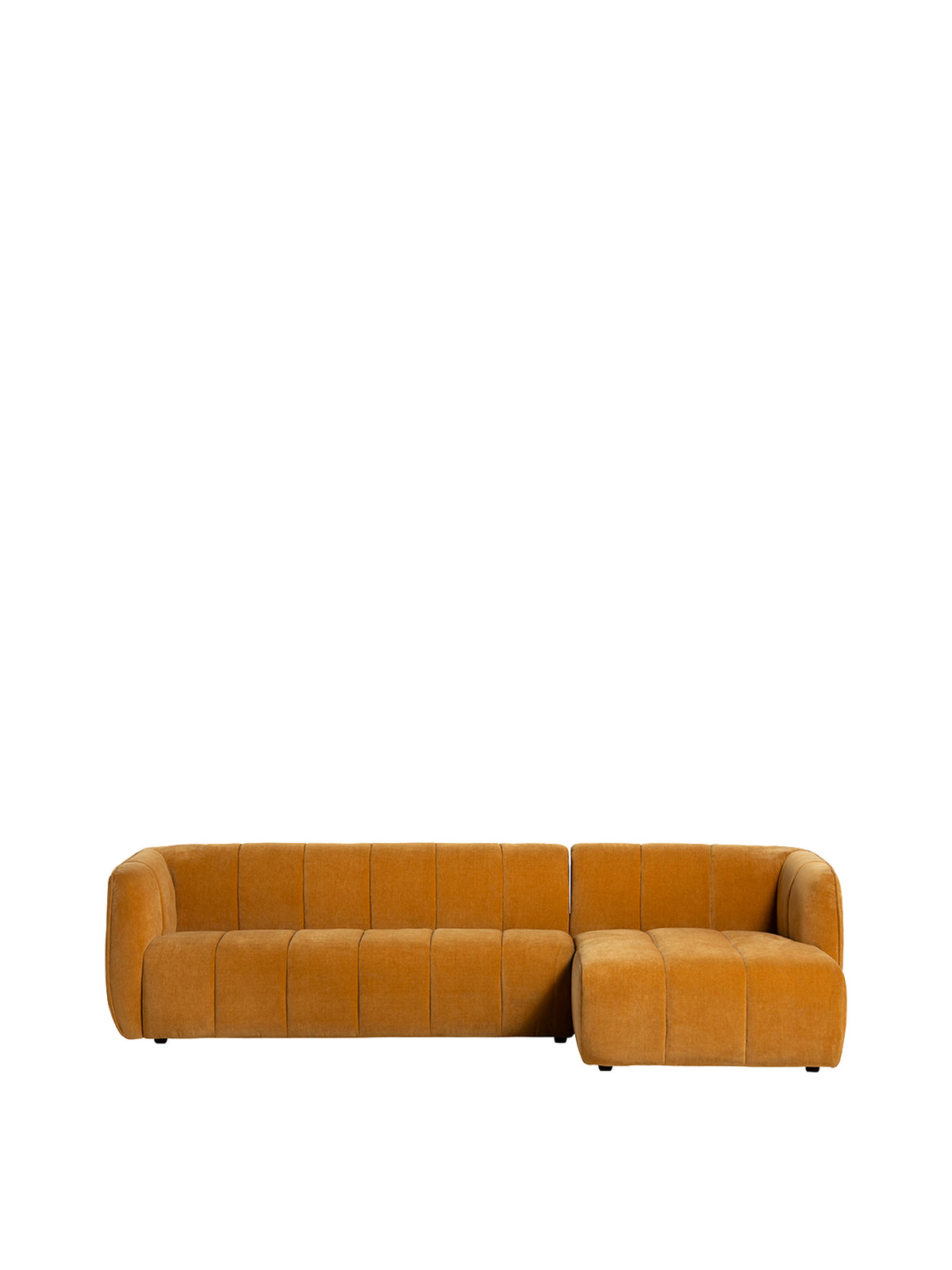 Ainsley Yellow Fabric Right Hand Facing Chaise Sofa