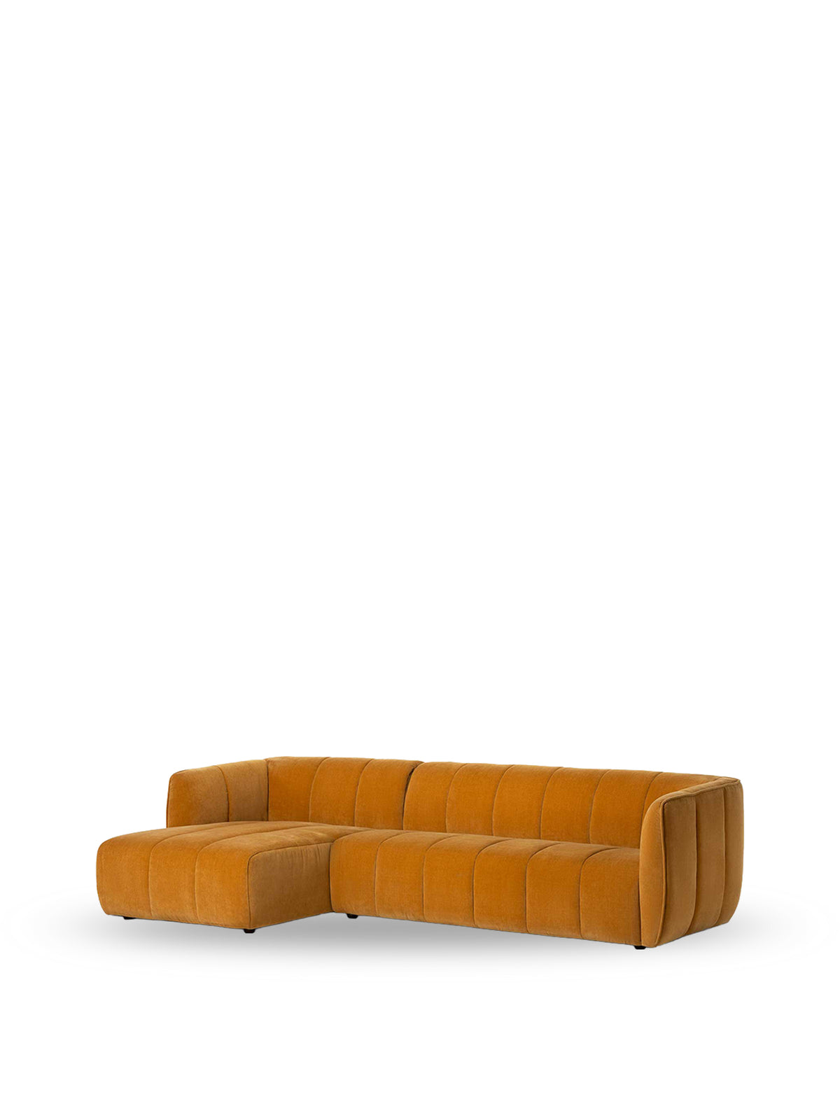 Ainsley Yellow Fabric Left Hand Facing Chaise Sofa