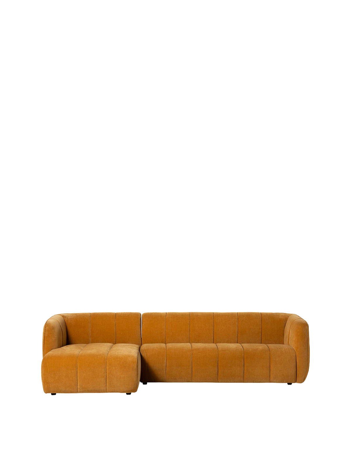 Ainsley Yellow Fabric Left Hand Facing Chaise Sofa