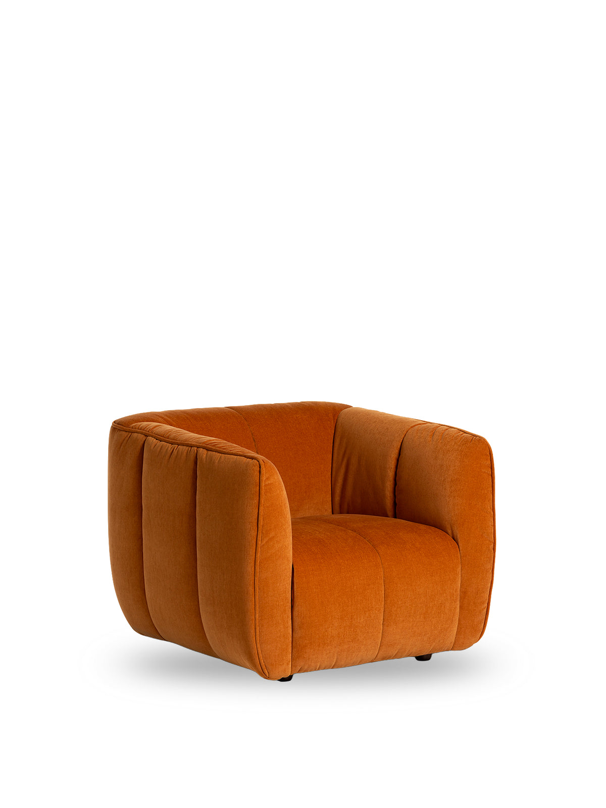 Ainsley Warm Orange Fabric Armchair