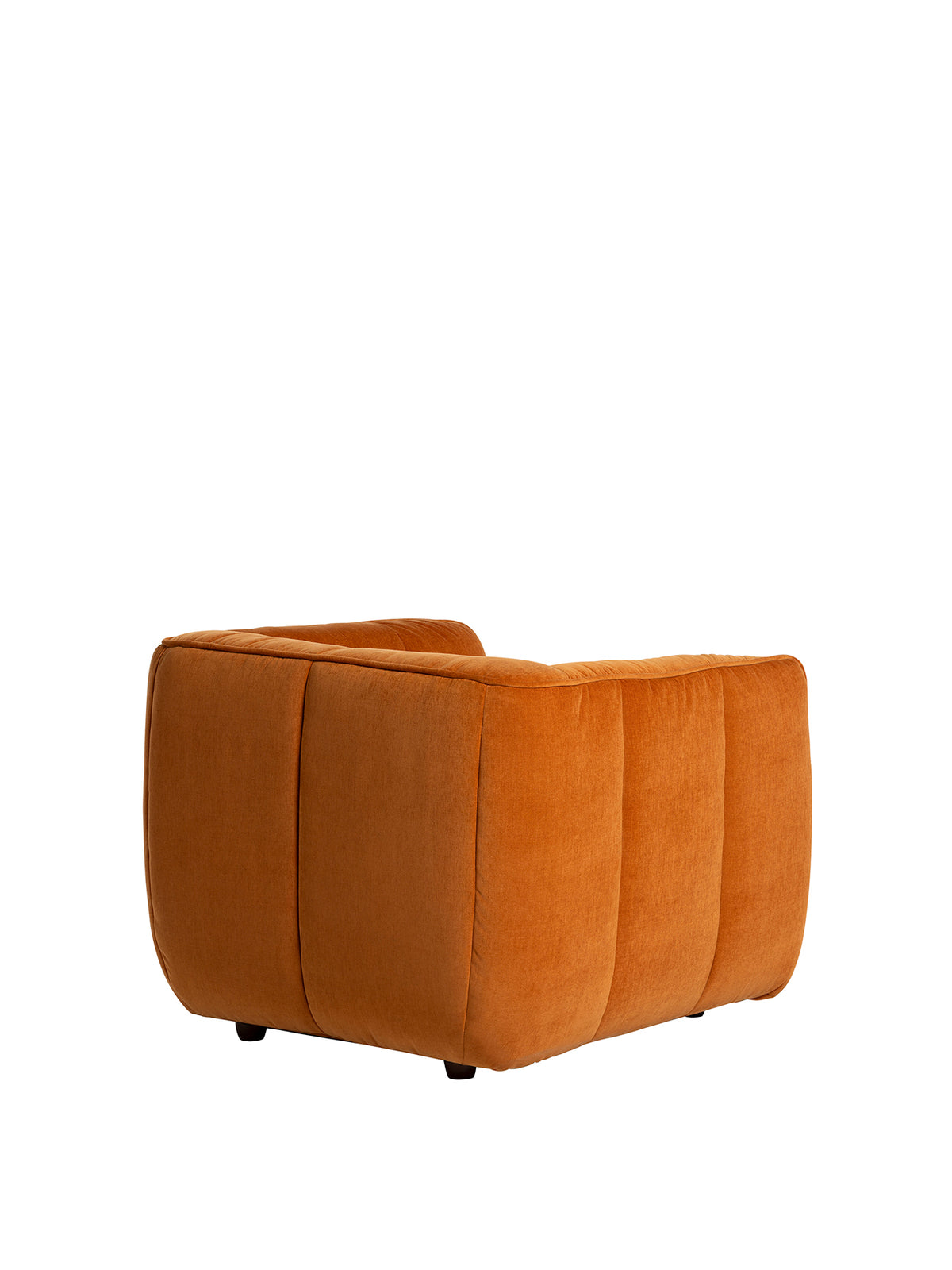 Ainsley Warm Orange Fabric Armchair