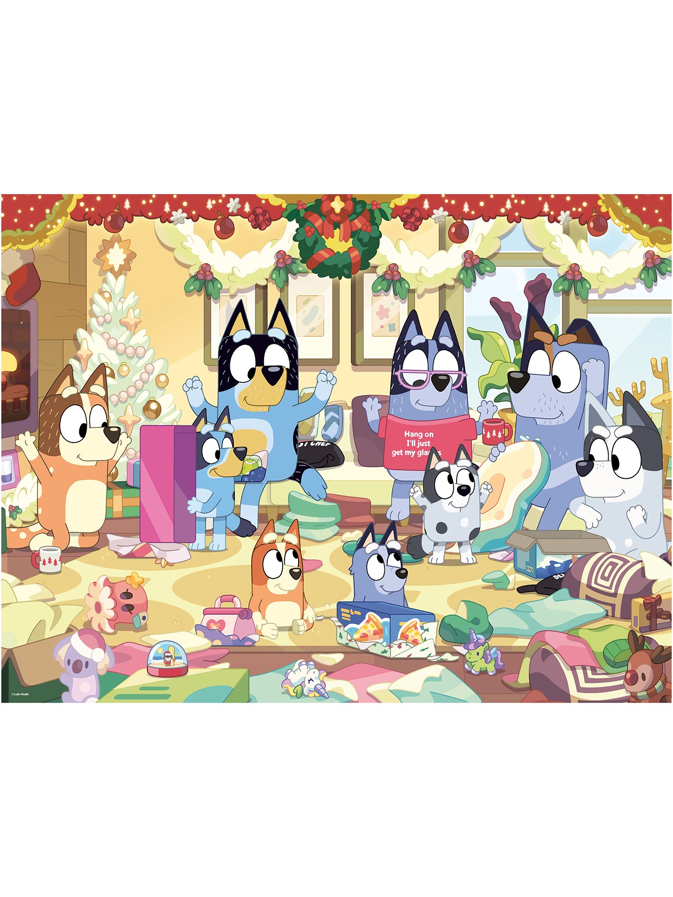 Bluey Christmas Giant Floor Puzzle 24pc