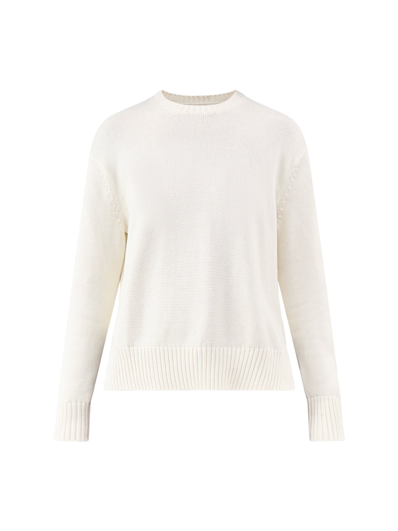 Cotton Crew Neck Jumper Cream