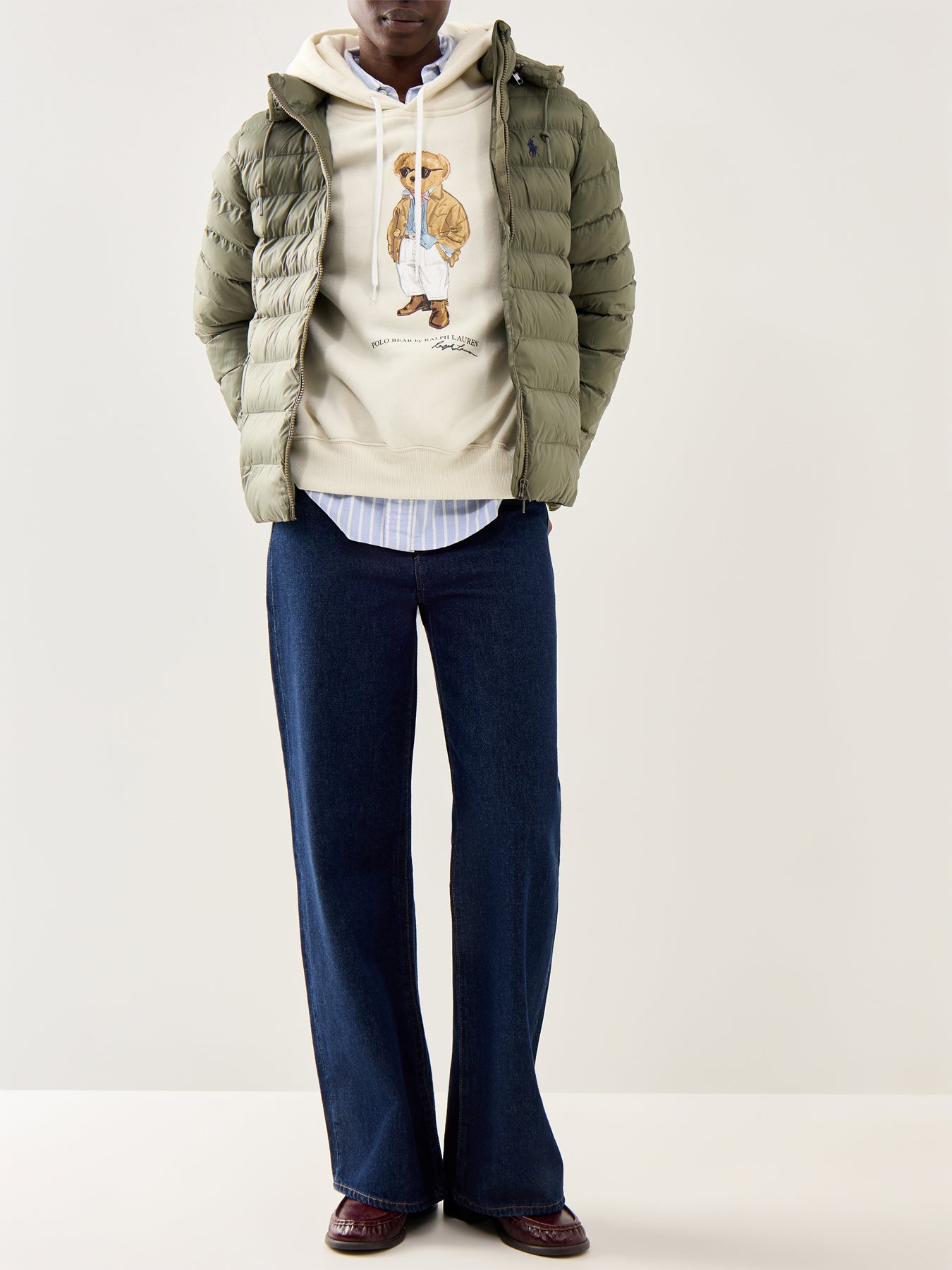 Polo Bear Hoodie Cream