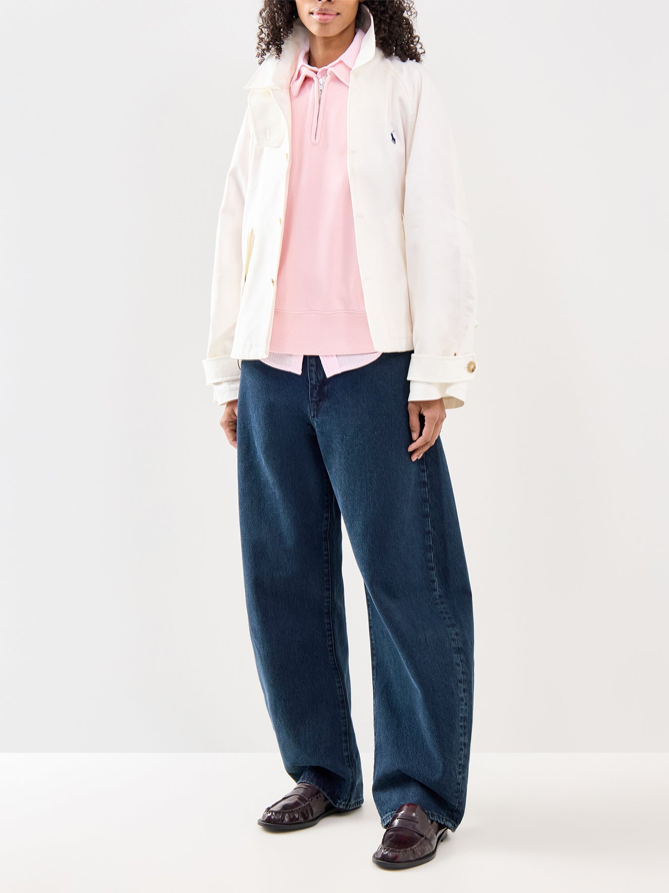Half Zip Sweatshirt Pink