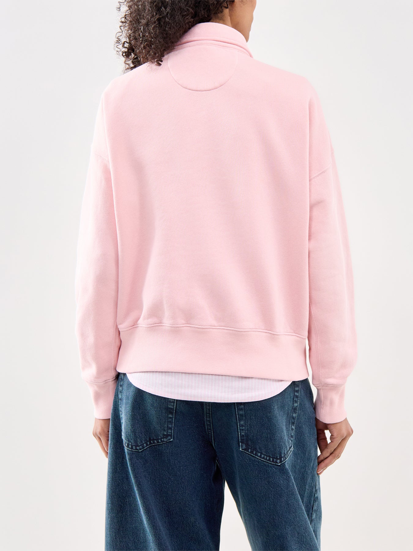 Half Zip Sweatshirt Pink