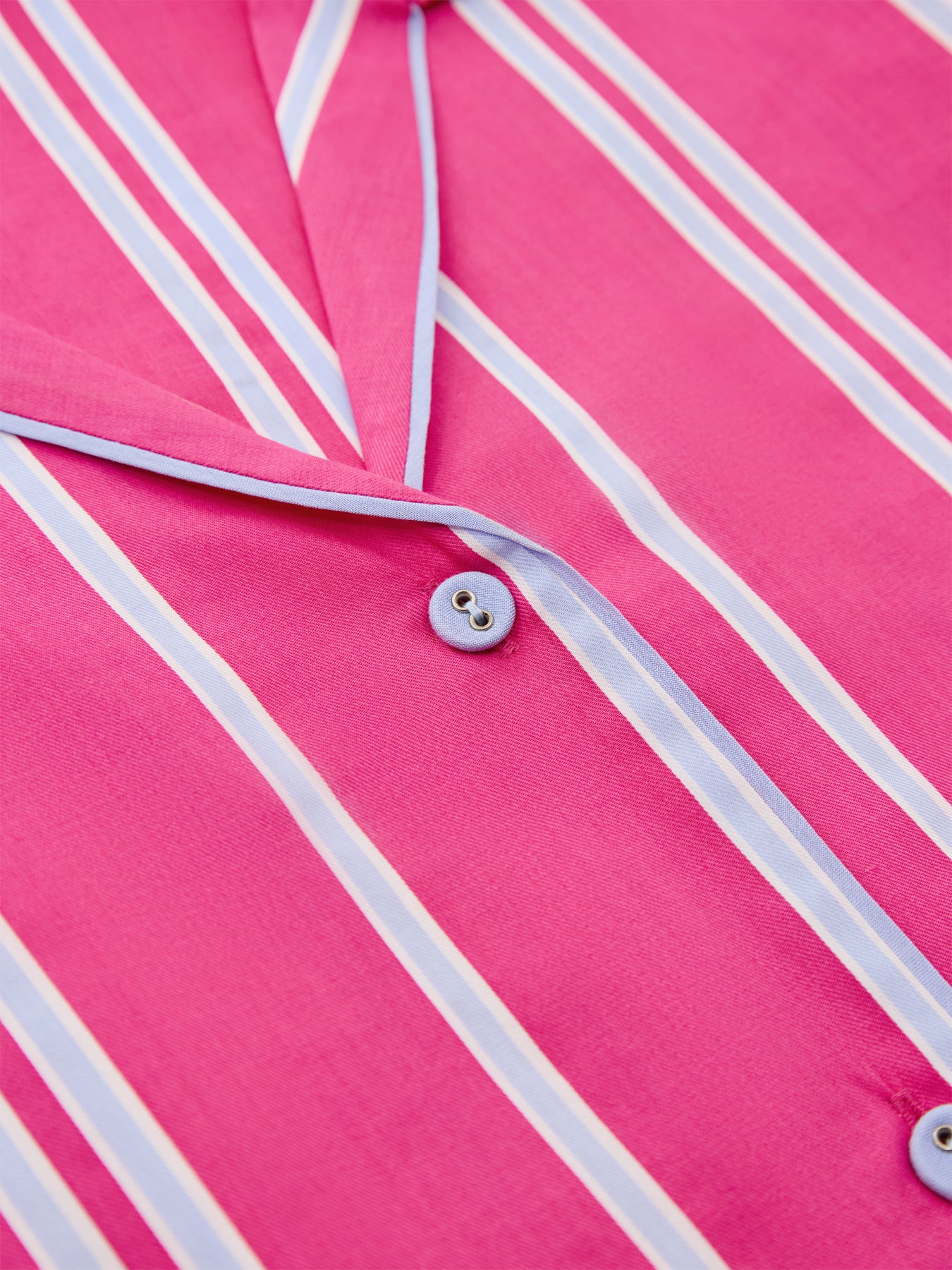 Pink Printed Stripe Pyjama Top