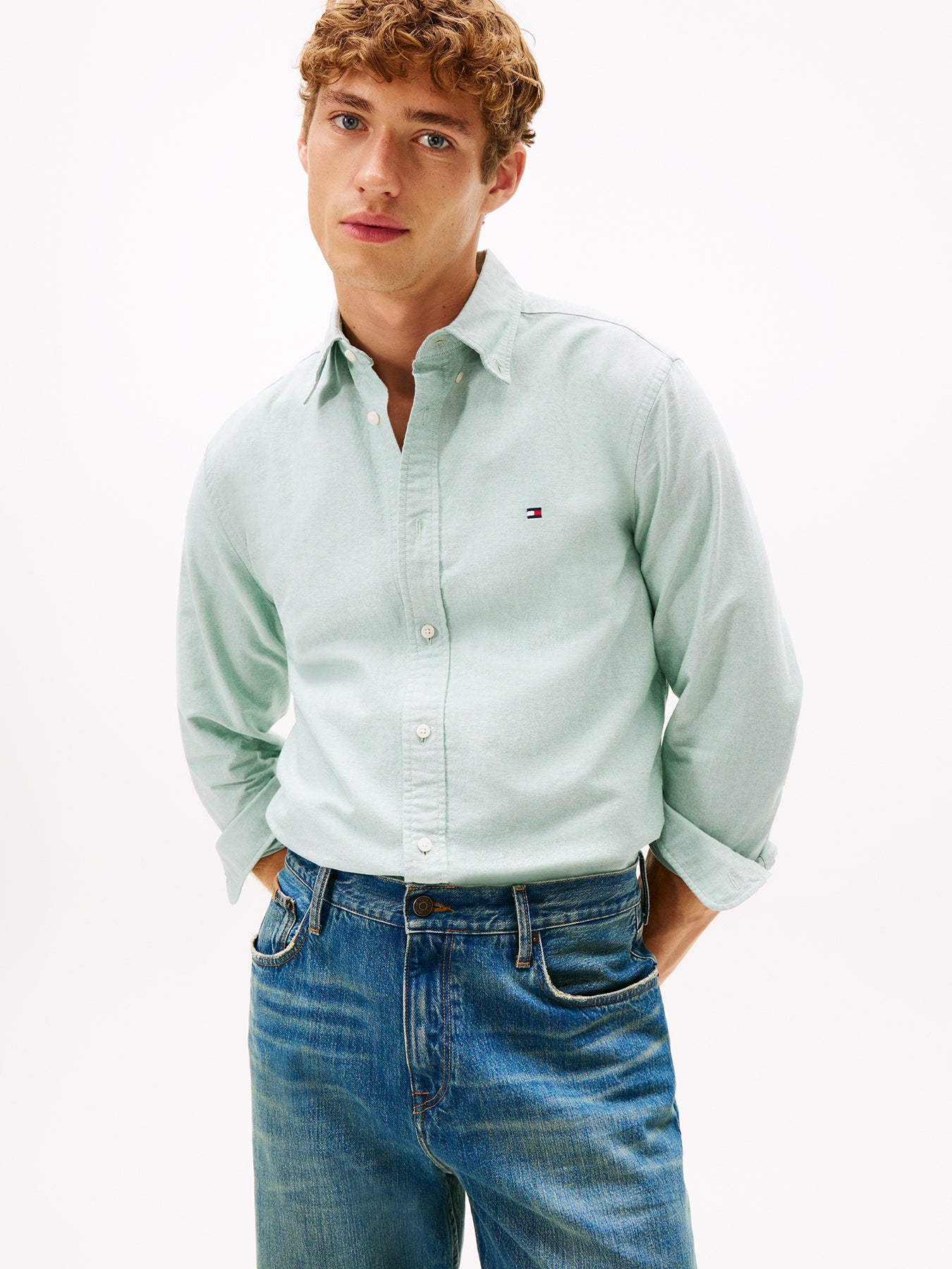Button-Down Oxford Shirt Green