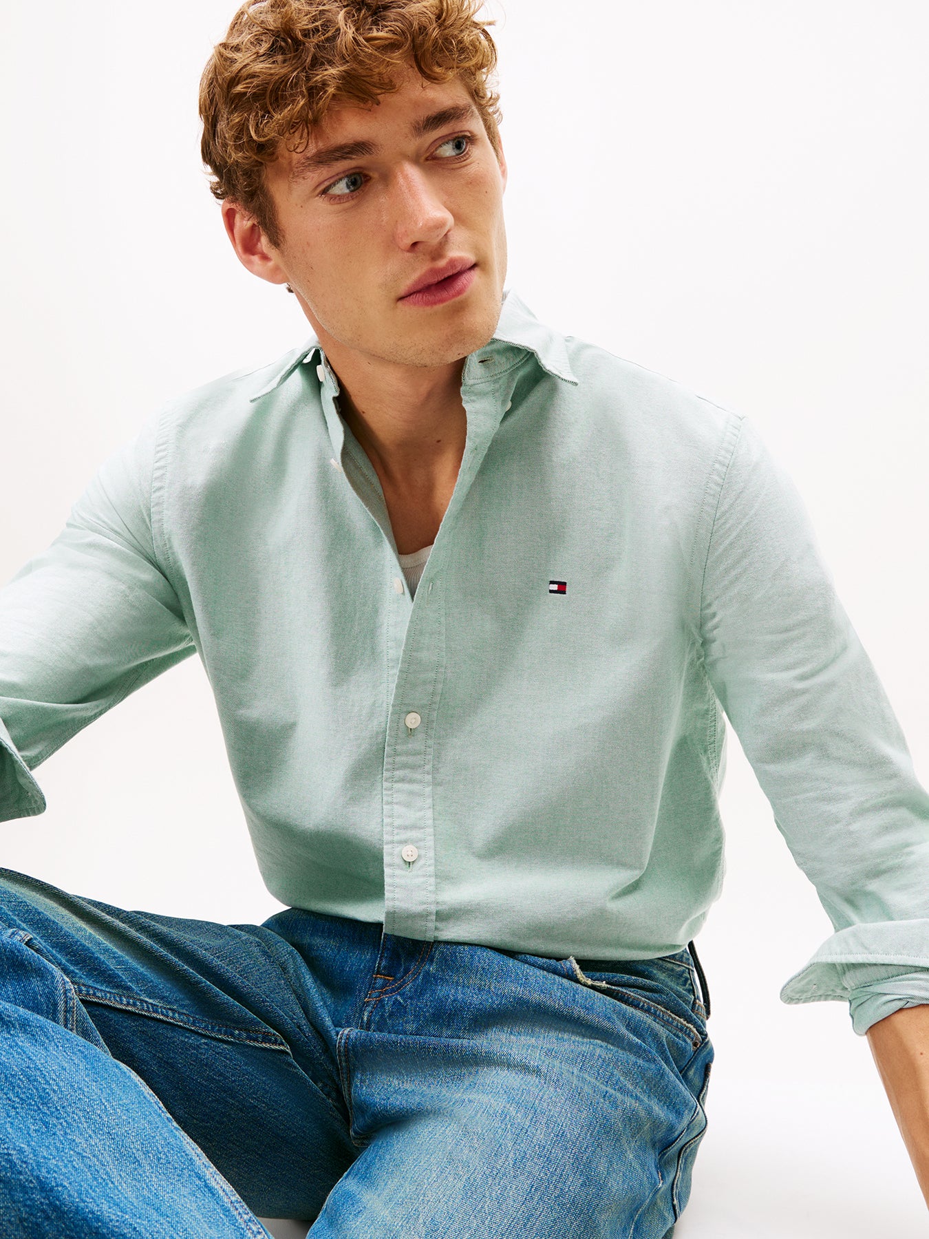 Button-Down Oxford Shirt Green