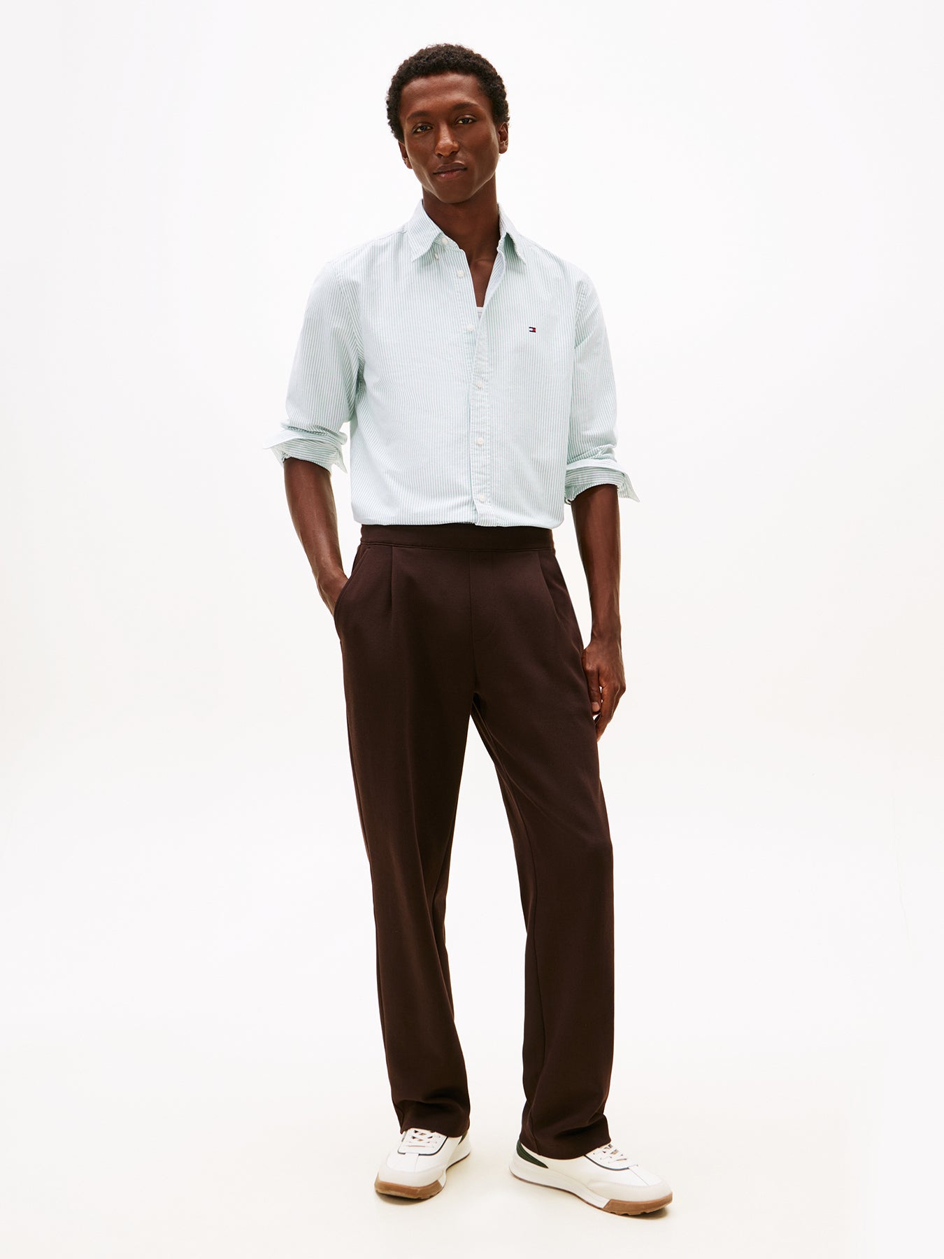 Striped Oxford Shirt Green