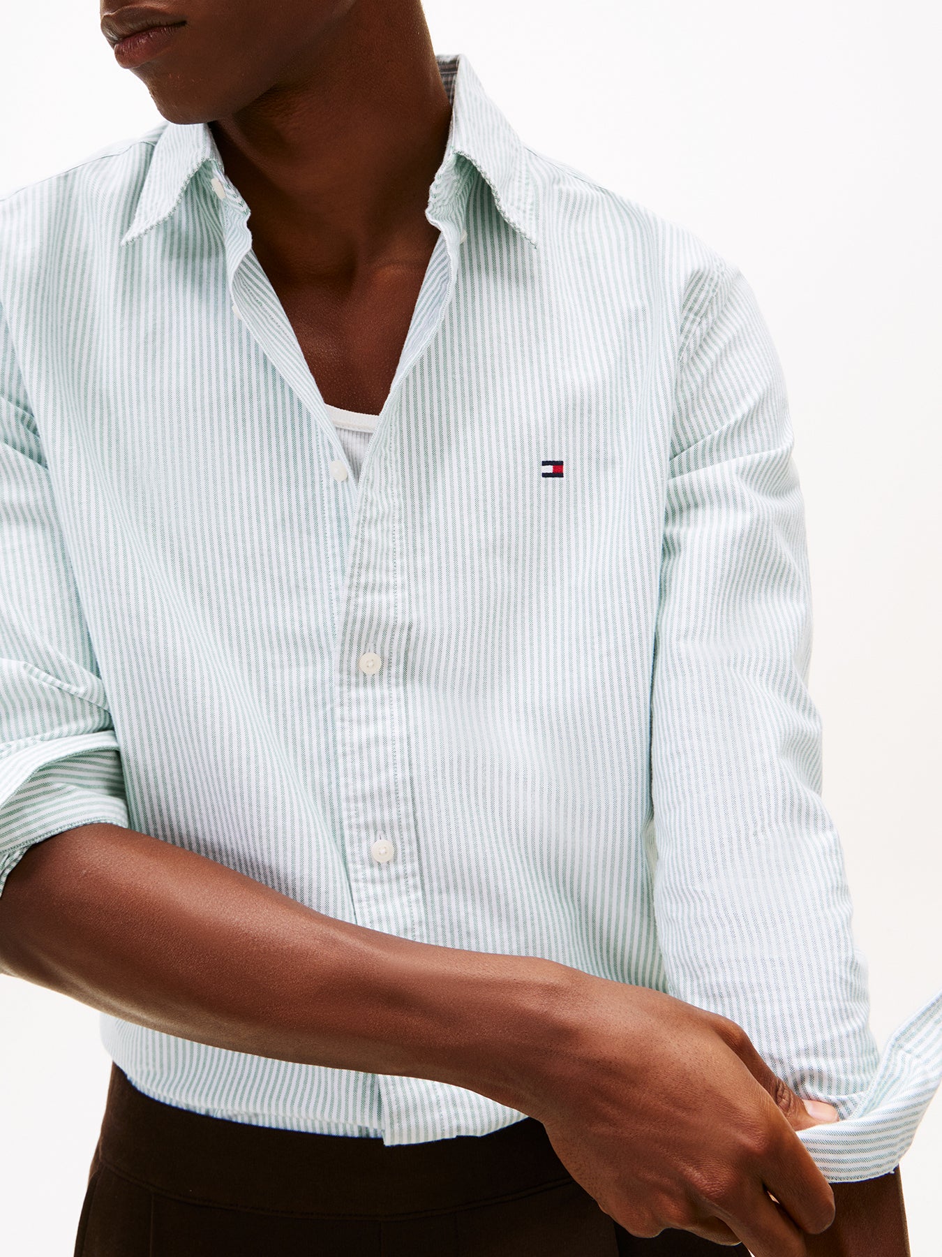 Striped Oxford Shirt Green