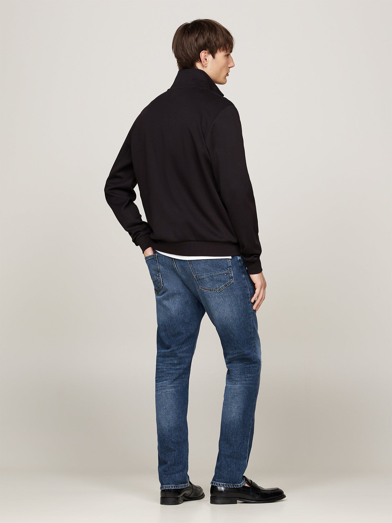 Performance Quarter-Zip Intechno Knit Jumper Black