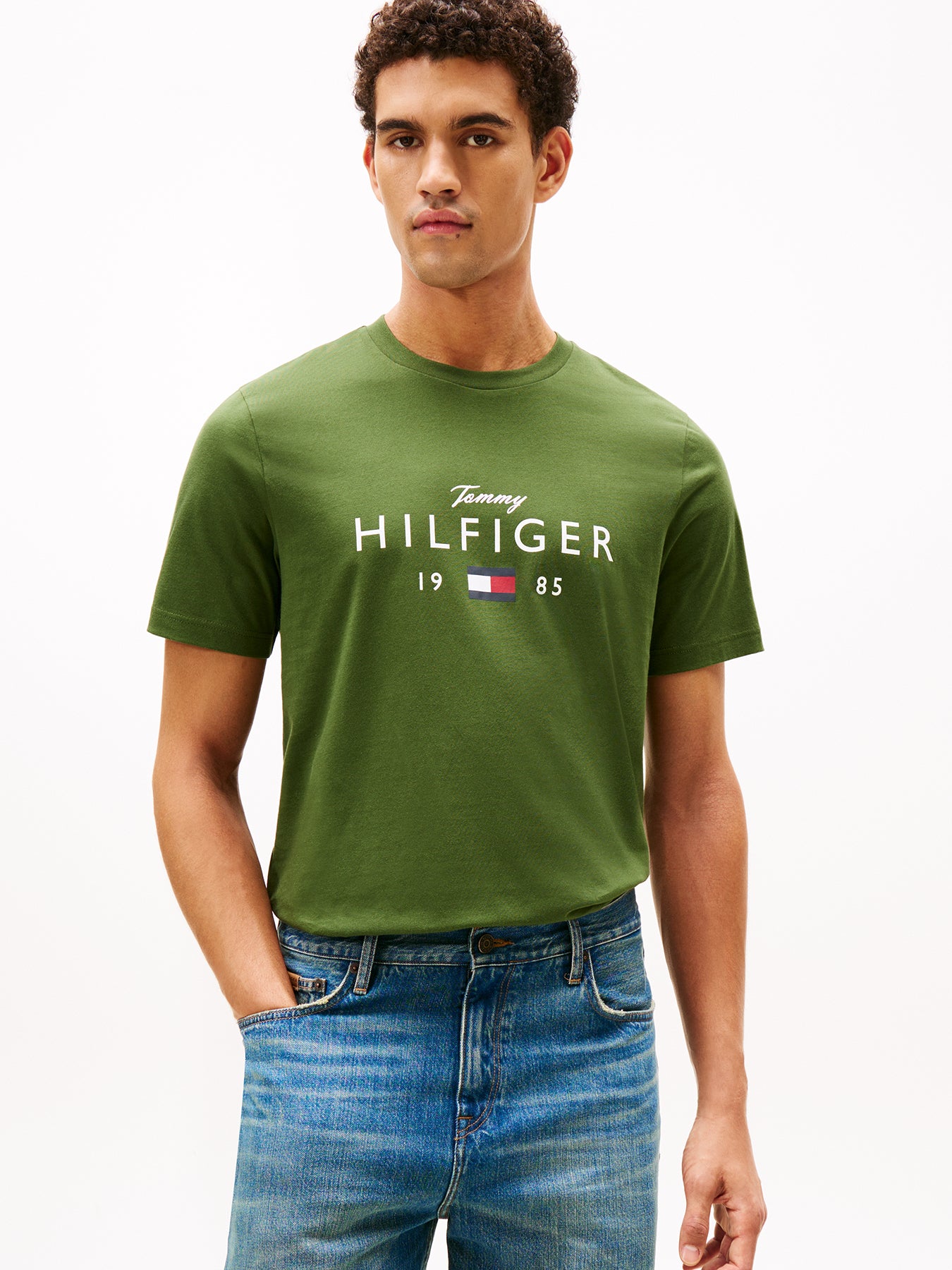 Graphic Crew Neck T-Shirt Green