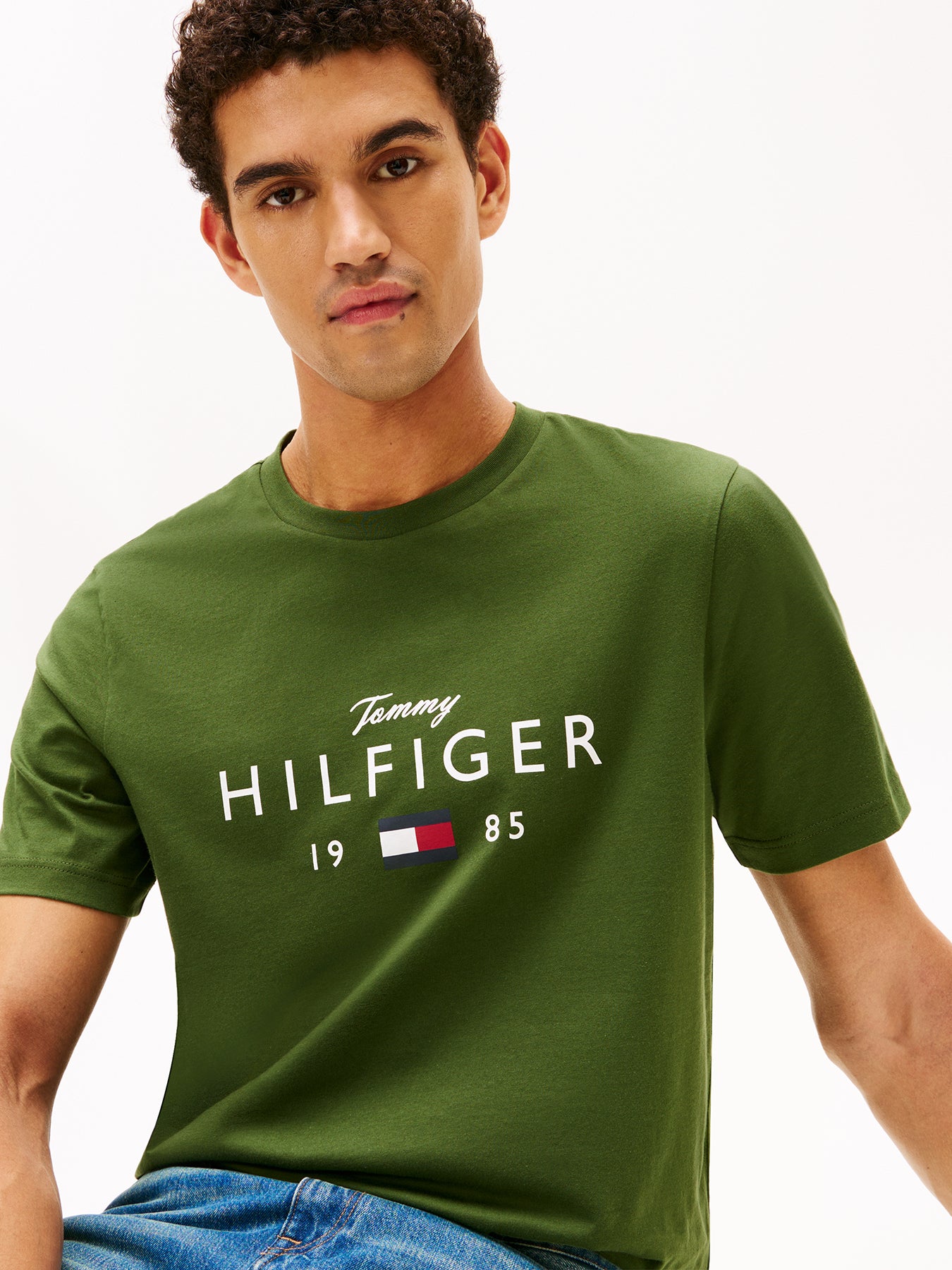 Graphic Crew Neck T-Shirt Green