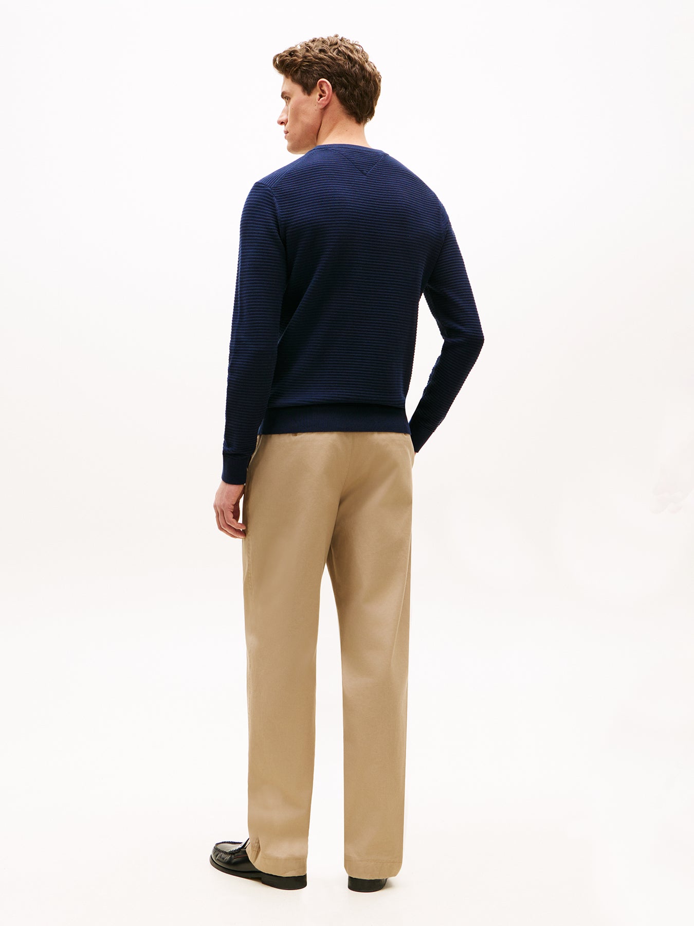 Textured Knit Jumper Blue