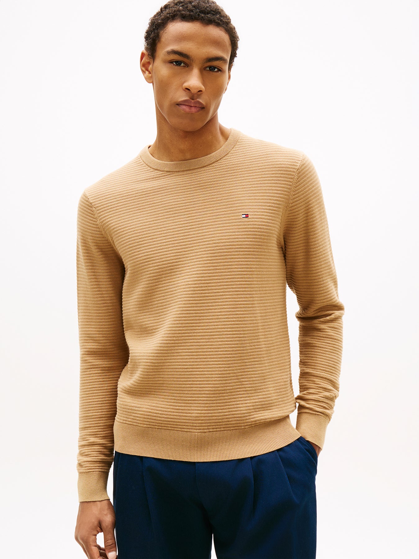 Textured Knit Jumper Neutral